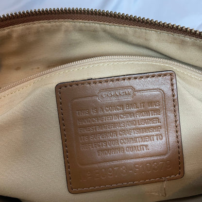 Y2K Coach Signature Jacquard Tan Shoulder Bag (E0973–F10379)