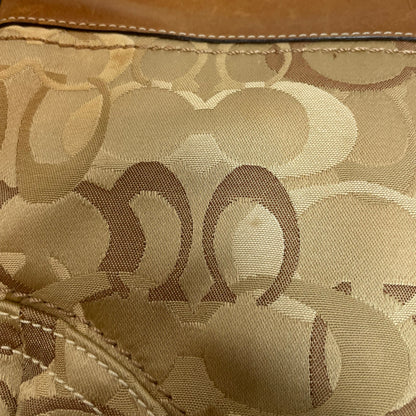 Y2K Coach Signature Jacquard Tan Shoulder Bag (E0973–F10379)