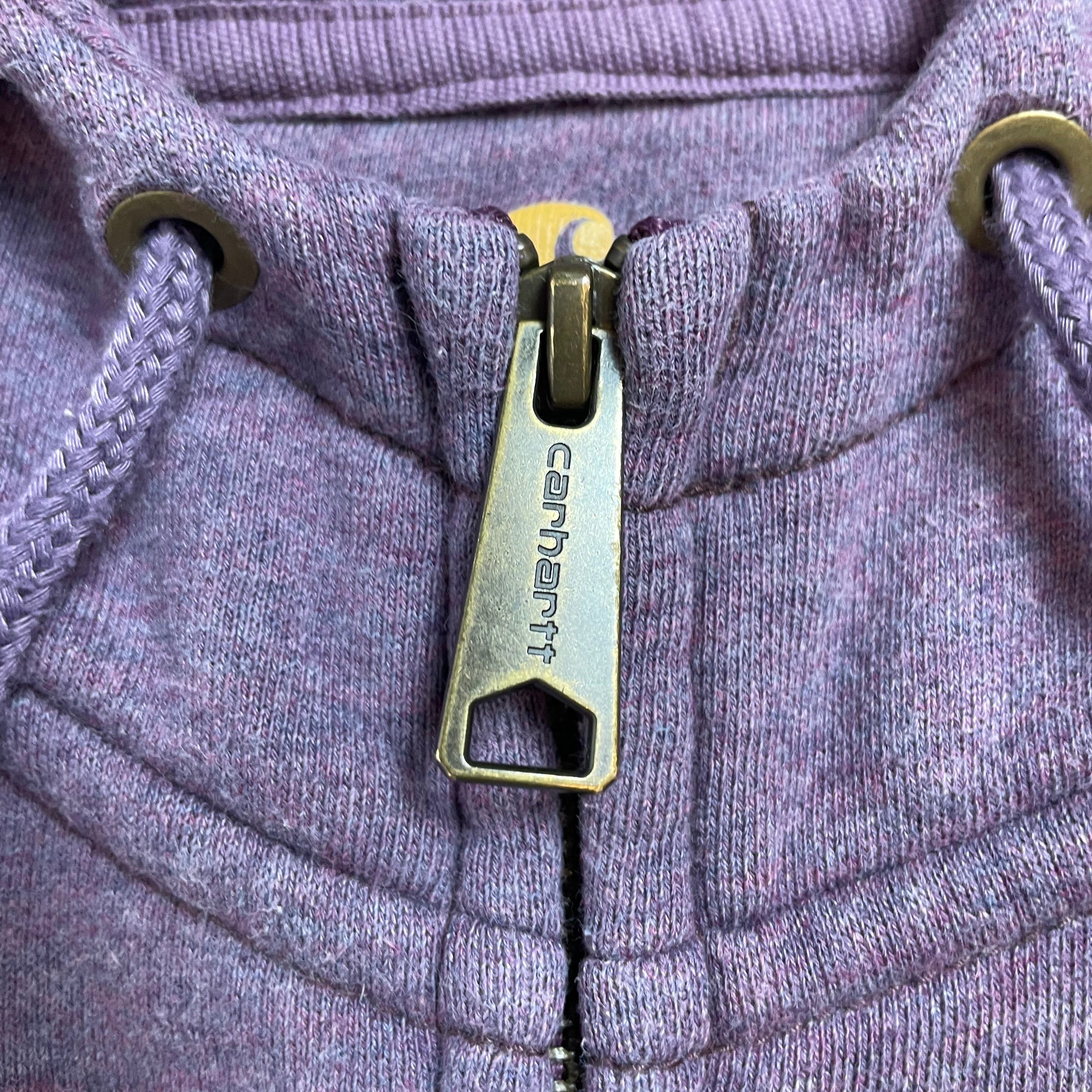 Carhartt Purple Zip Hoodie with Script Logo | Best Fit 8-10