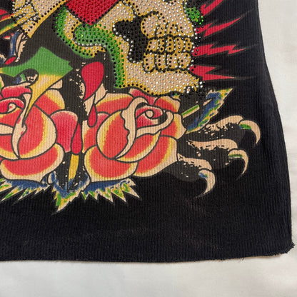 NWT Ed Hardy “True Love” Rhinestone Tank Top (Made in USA) | Best Fit UK 8