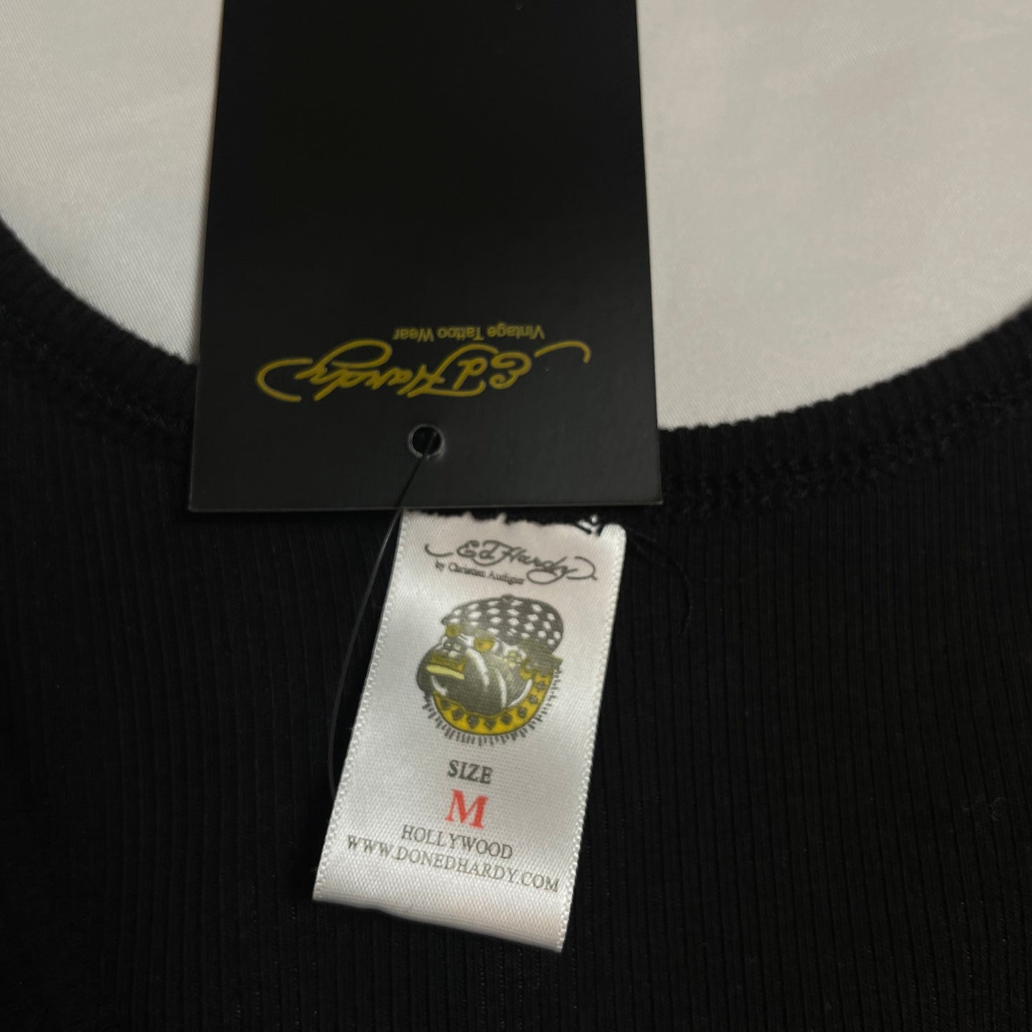 NWT Ed Hardy “True Love” Rhinestone Tank Top (Made in USA) | Best Fit UK 8