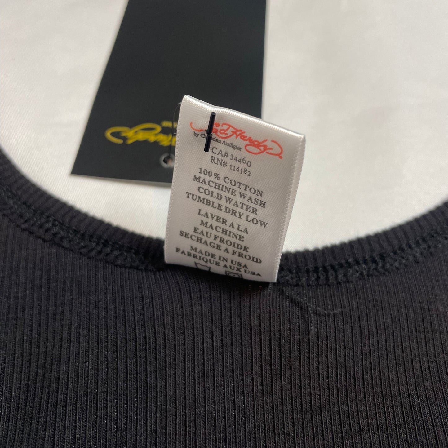 NWT Ed Hardy “True Love” Rhinestone Tank Top (Made in USA) | Best Fit UK 8