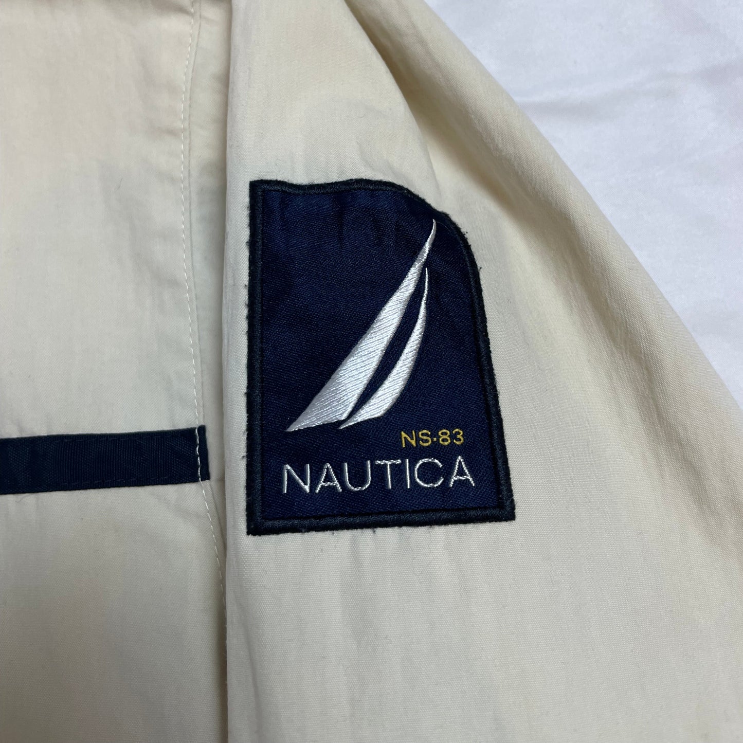 Vintage Nautica NS-83 Beige Sailing Jacket | Men's L