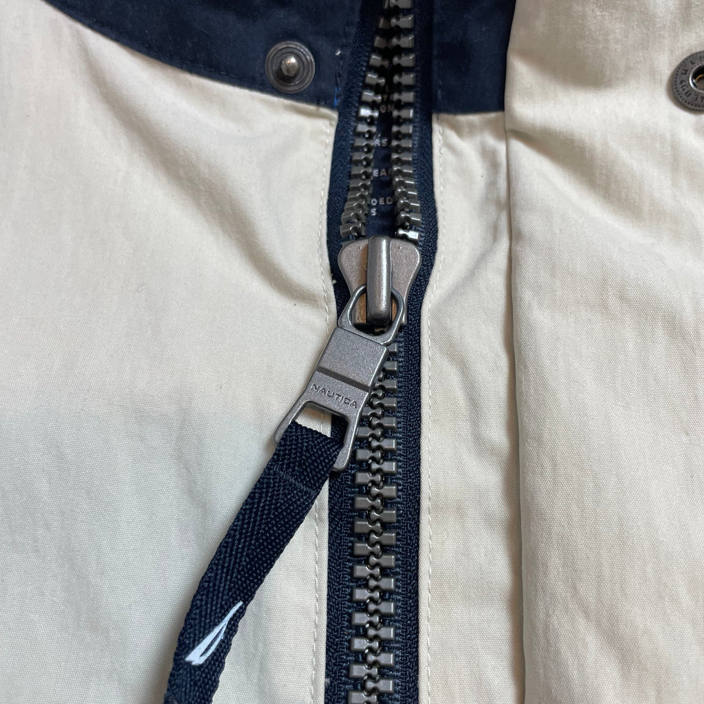 Vintage Nautica NS-83 Beige Sailing Jacket | Men's L