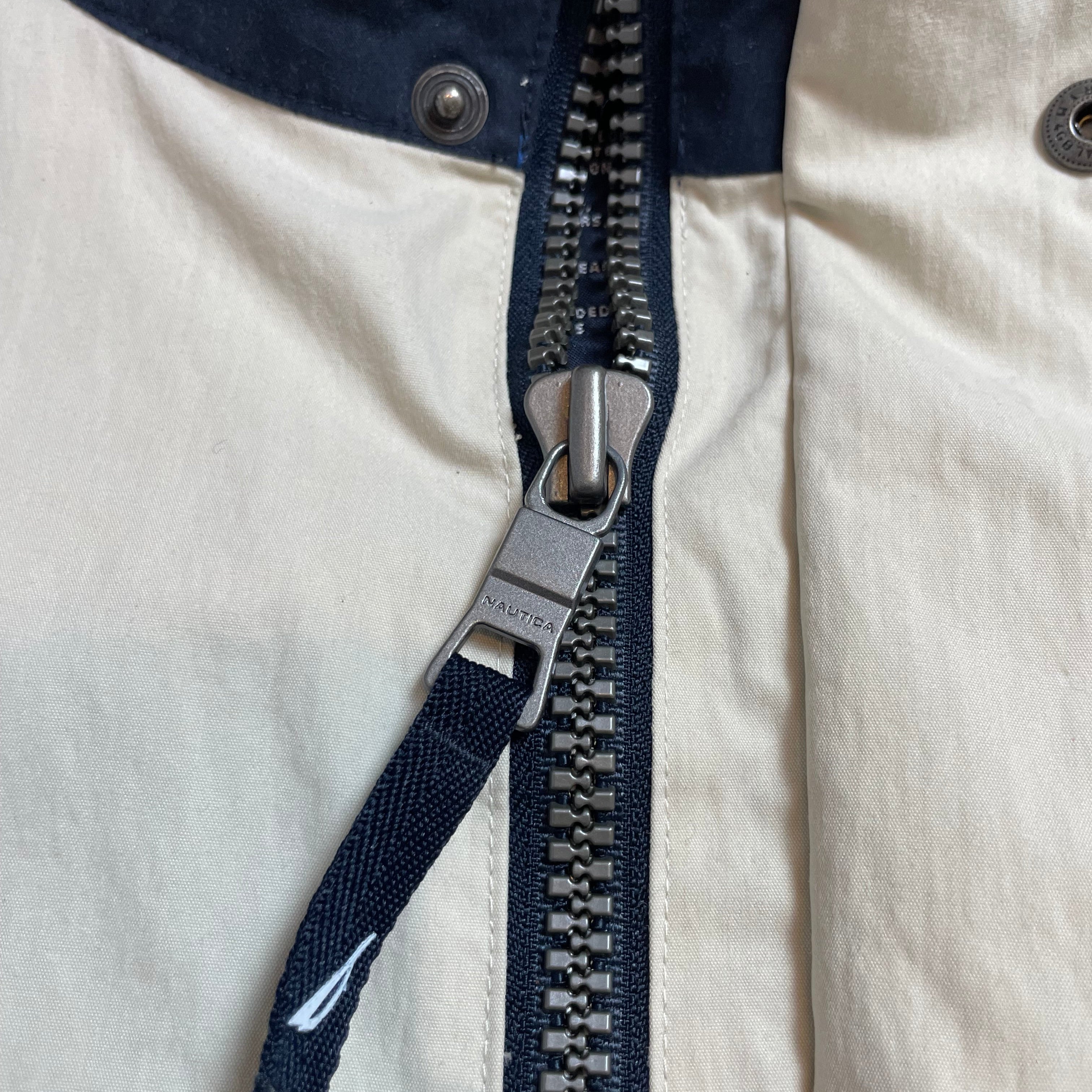 Vintage Nautica NS-83 Beige Sailing Jacket | Men's L