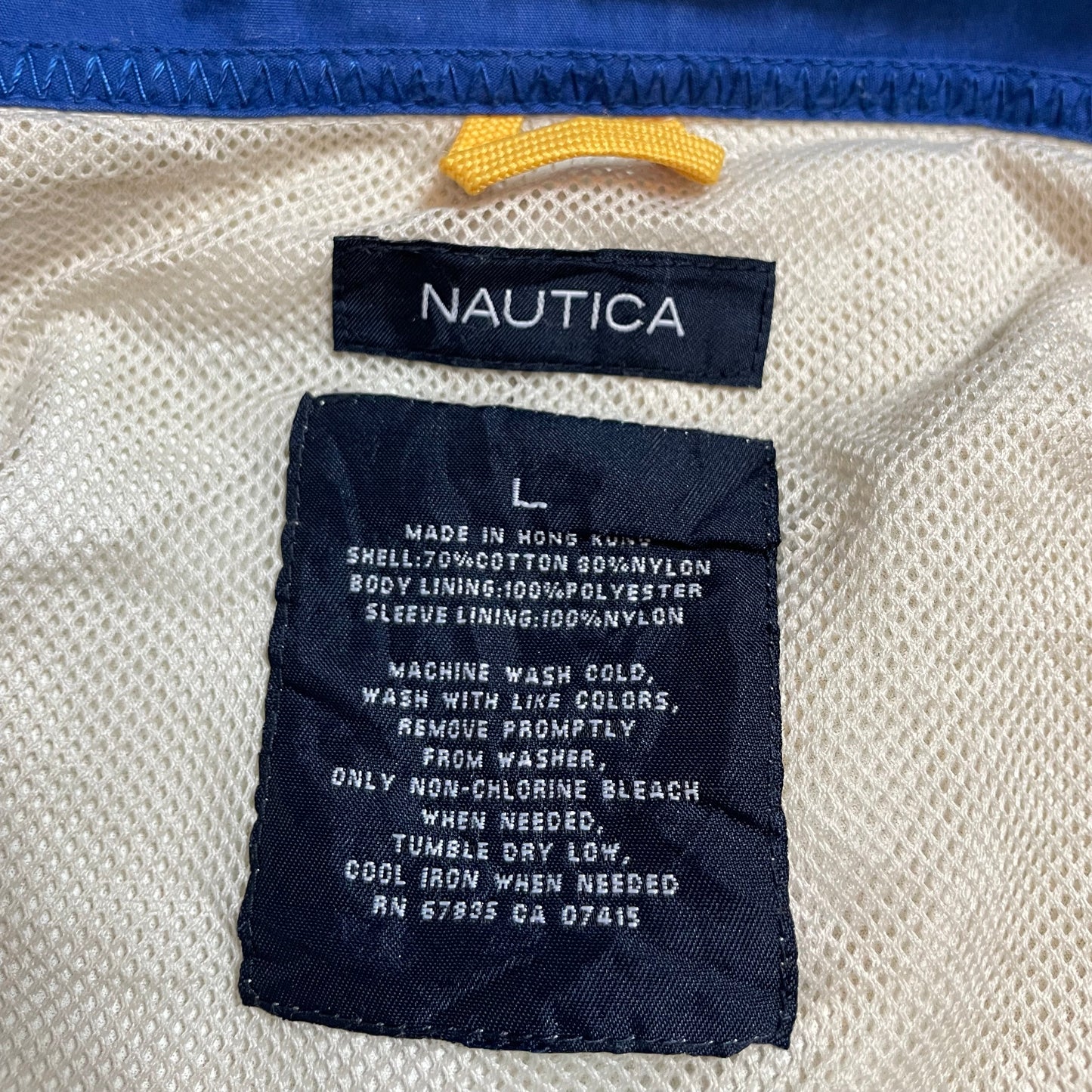 Vintage Nautica NS-83 Beige Sailing Jacket | Men's L