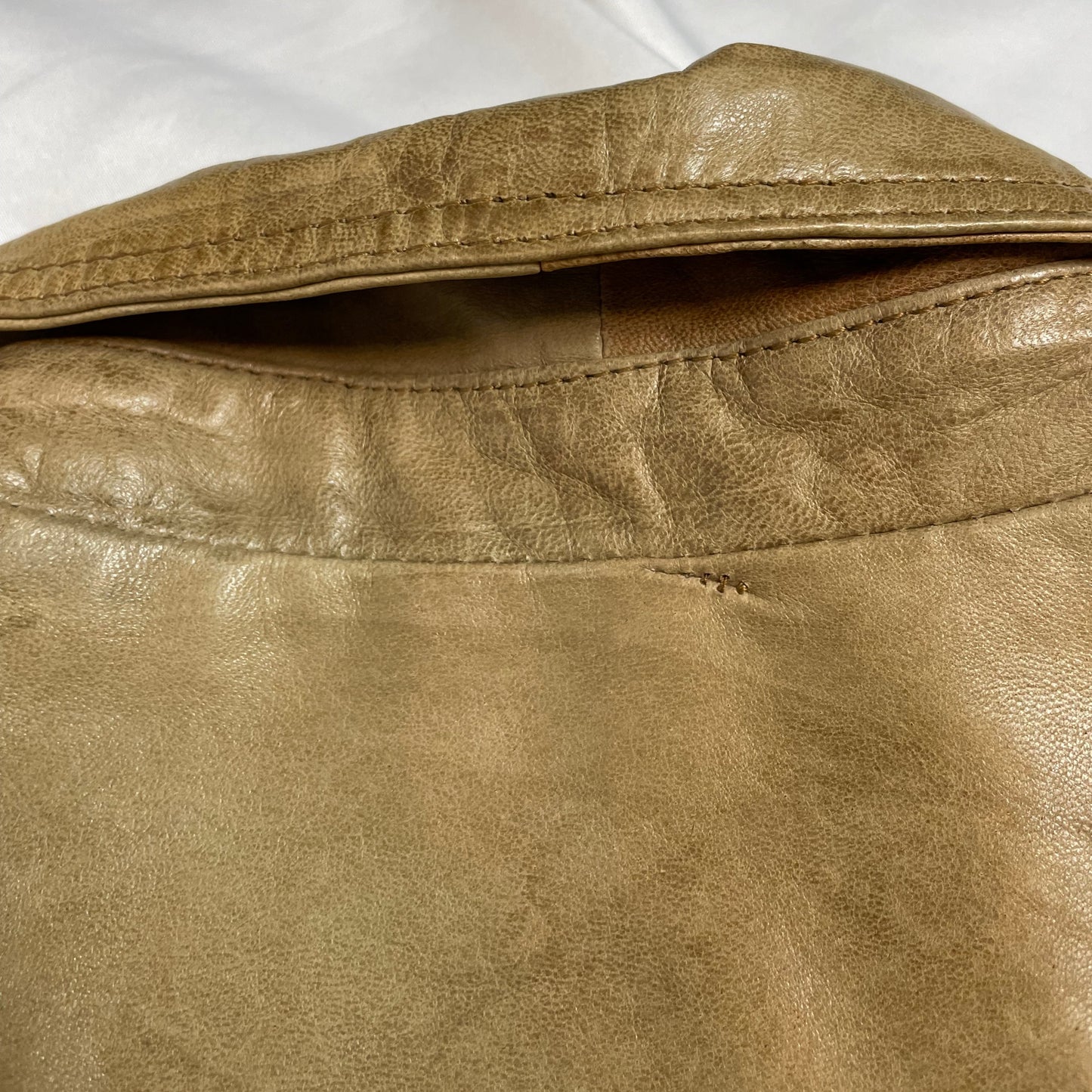 Vintage Different Tan Real Leather Jacket | Size L - XL