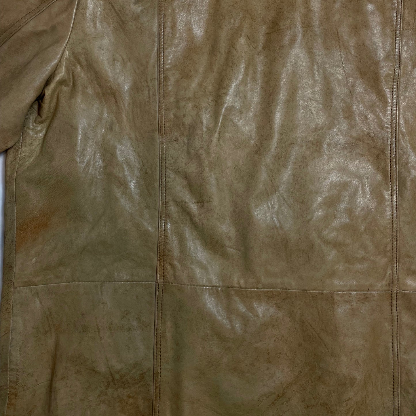 Vintage Different Tan Real Leather Jacket | Size L - XL