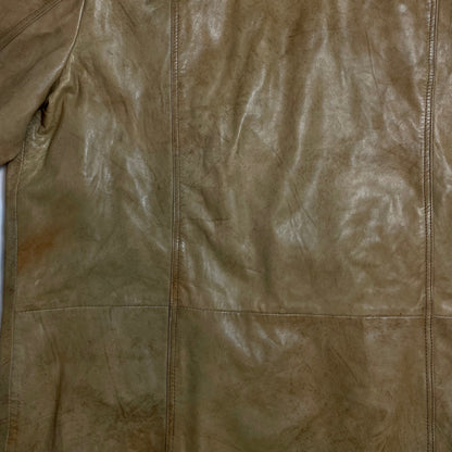 Vintage Different Tan Real Leather Jacket | Size L - XL