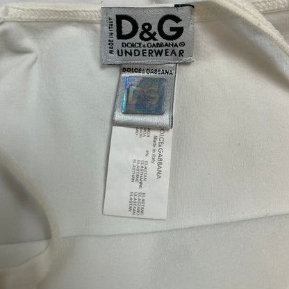 D&G Dolce & Gabbana Underwear Cream Cami Top (Made in Italy) | Best Fit UK 6