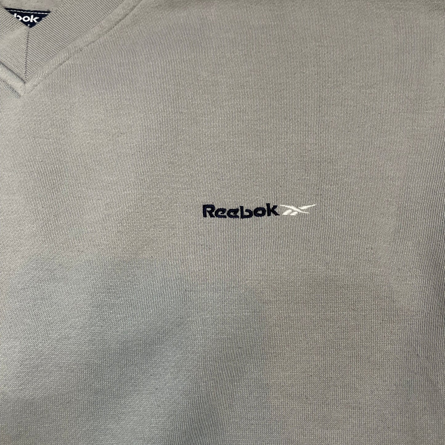 Reebok Essentials Grey V-Neck Sweatshirt | Men’s L