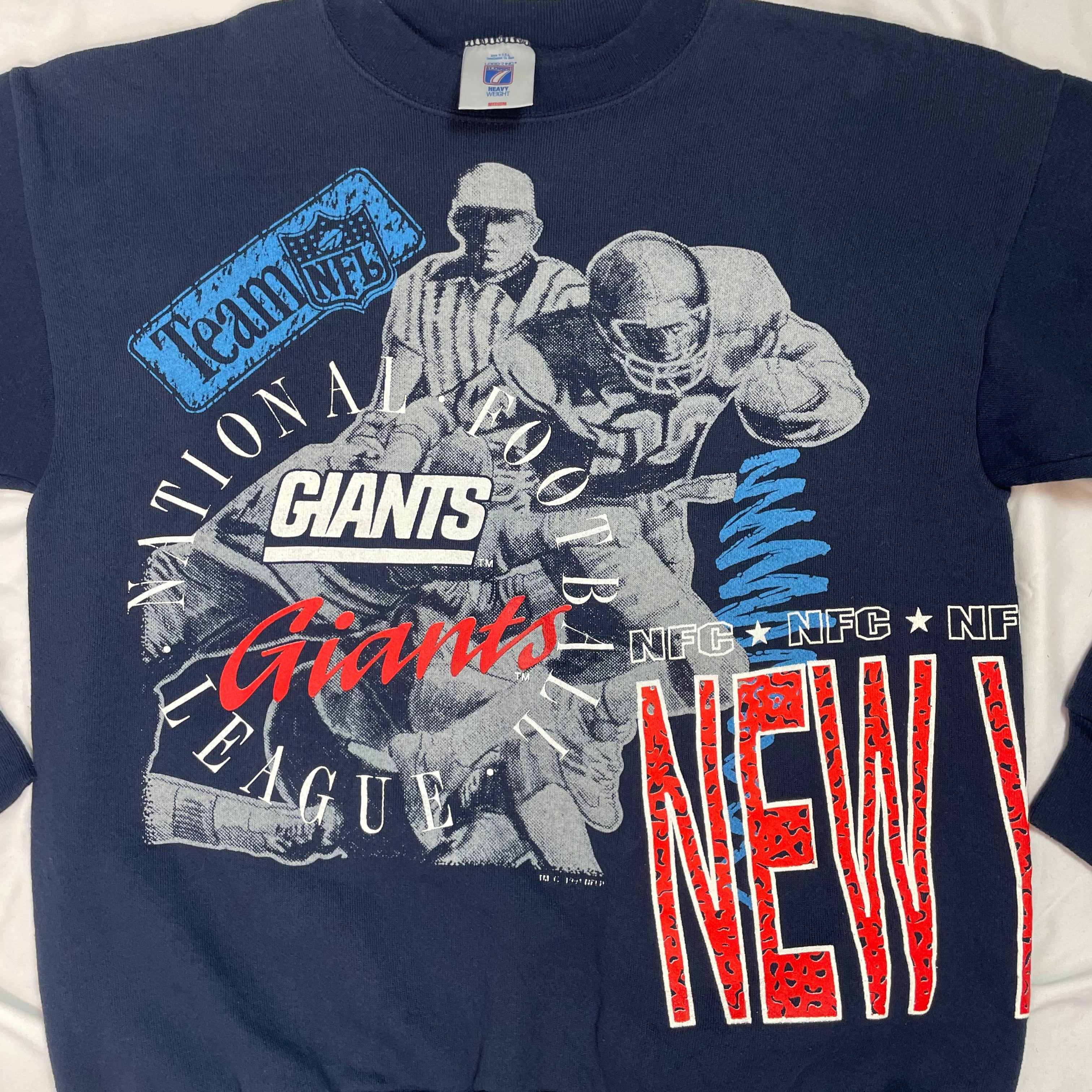Vintage 90s New York Giants Logo 7 Sweatshirt USA Made (NFL 1993) | Men's M