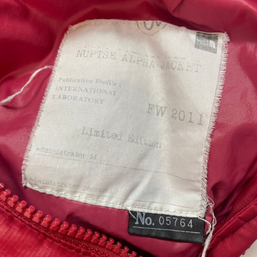 Rare Authentic The North Face Nuptse Alpha 700 LTD Down Jacket FW2011 (Red / Dark Oak) | Size M