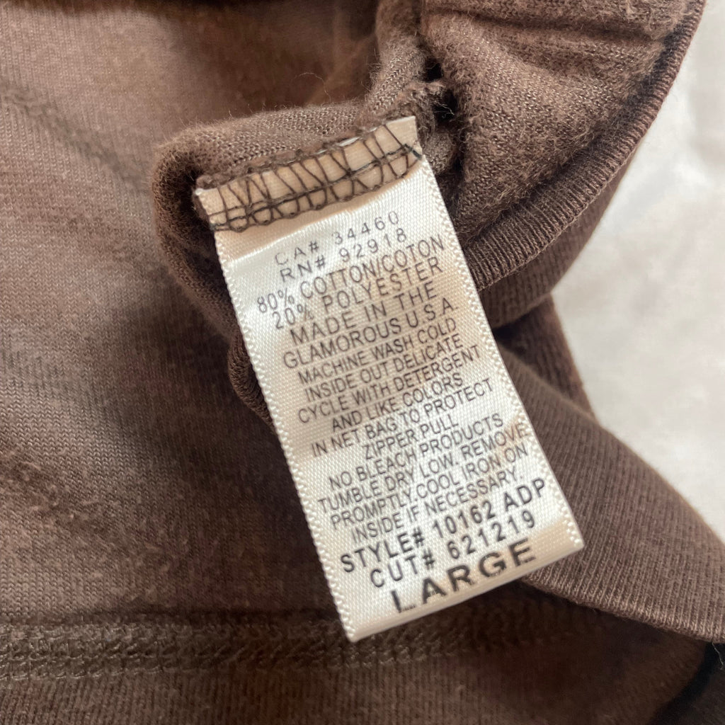 Authentic Y2K Juicy Couture USA Brown Velour Rhinestone Hoodie | Best Fit UK 10-12