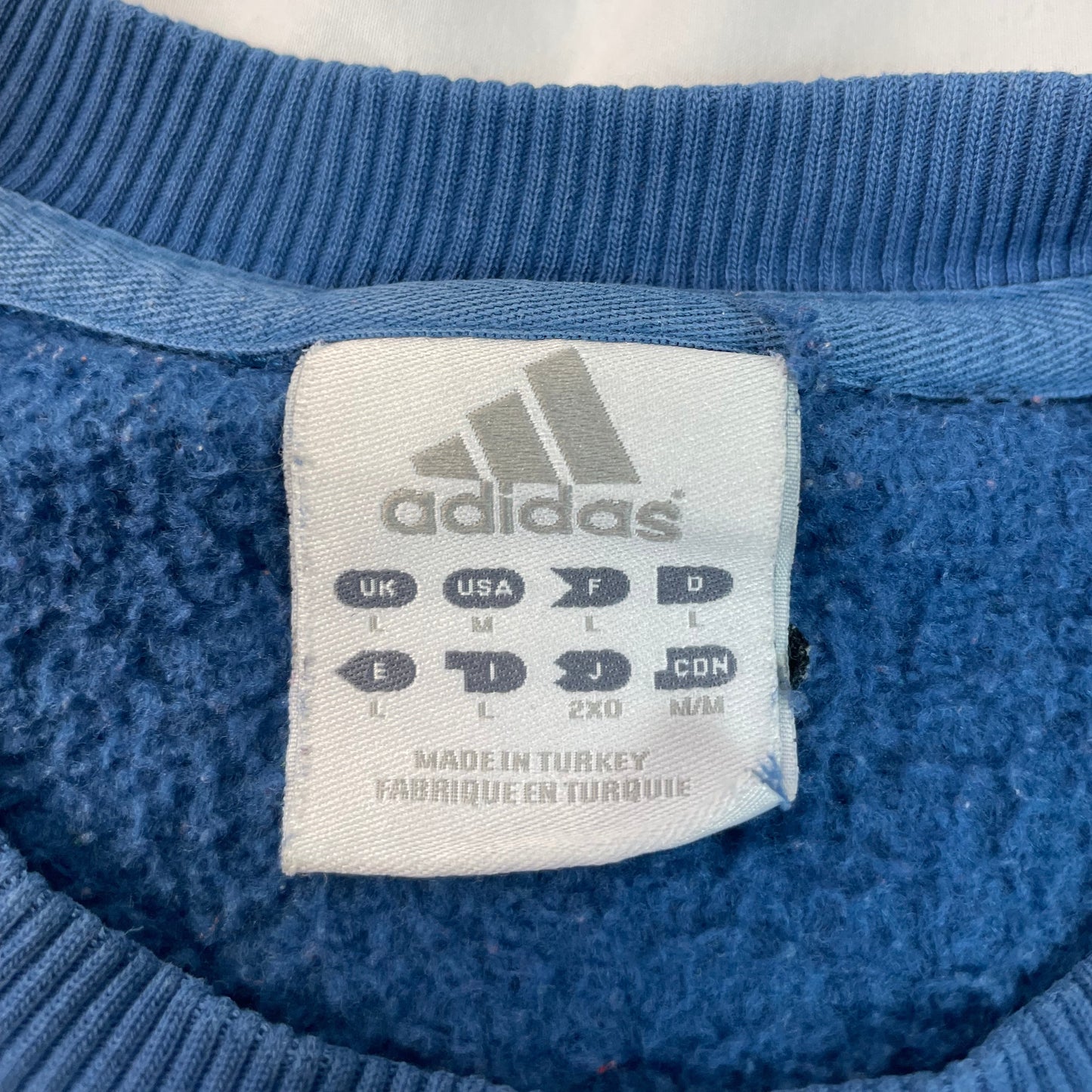 Vintage Adidas Blue Logo Sweatshirt | Best Fit Men's M-L