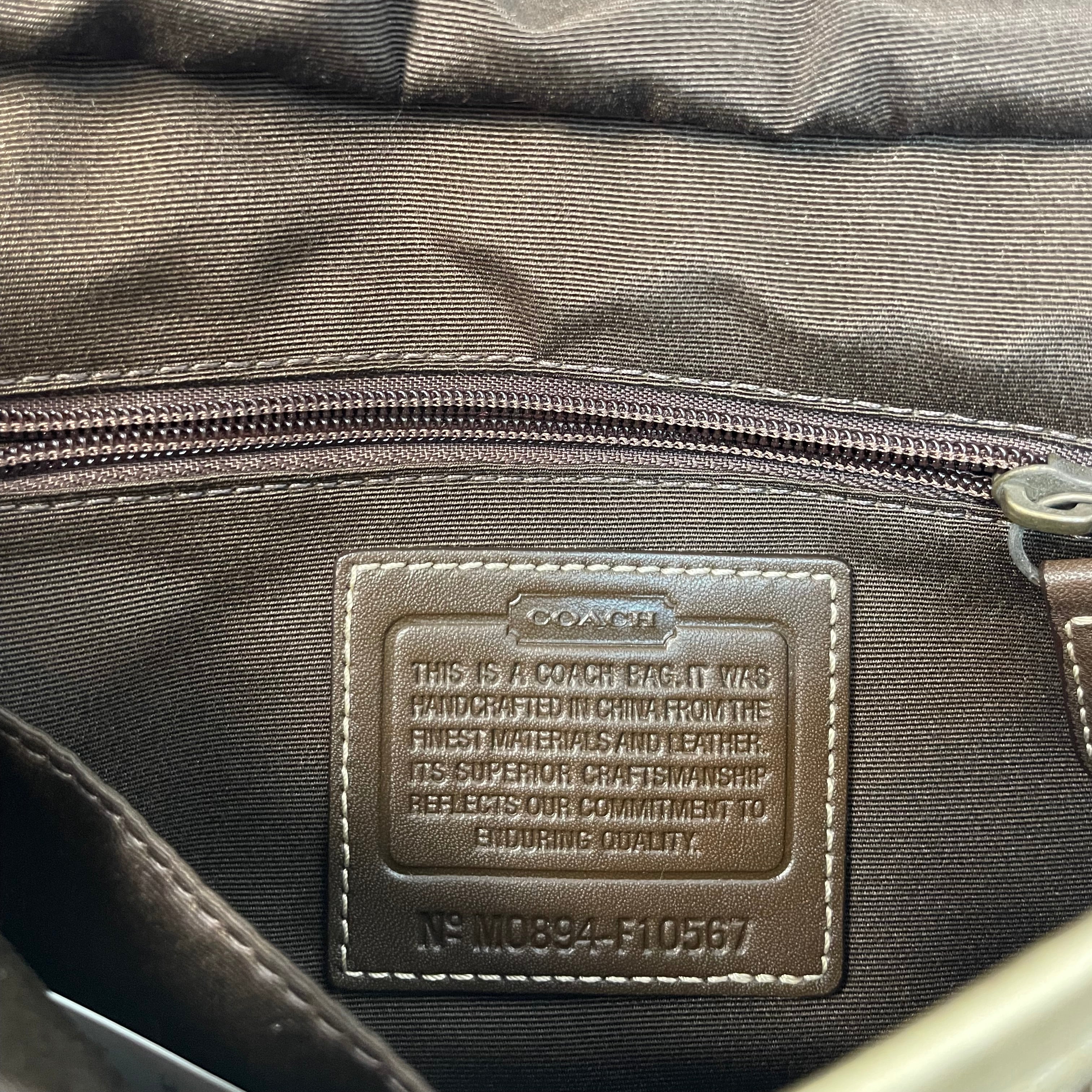 Authentic Coach Japan Edition Signature Shoulder Bag |  Gold / Brown