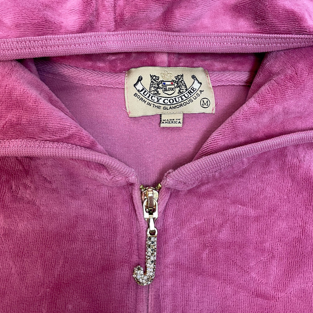 Authentic Juicy Couture Velour Zip Pink Hoodie | Best Fit UK 8