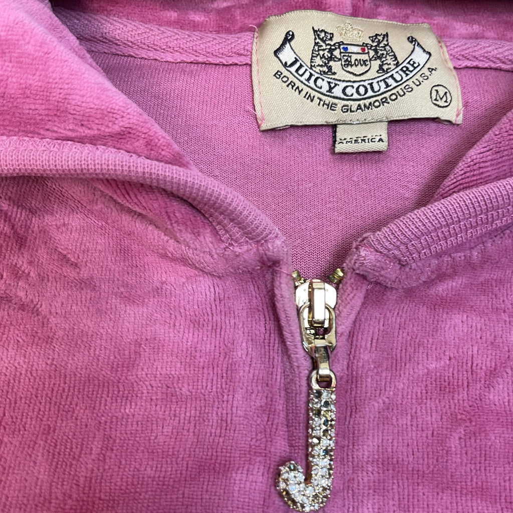 Authentic Juicy Couture Velour Zip Pink Hoodie | Best Fit UK 8