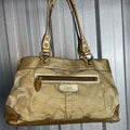Authentic Coach Signature Metallic Gold Satchel – 2009 Edition