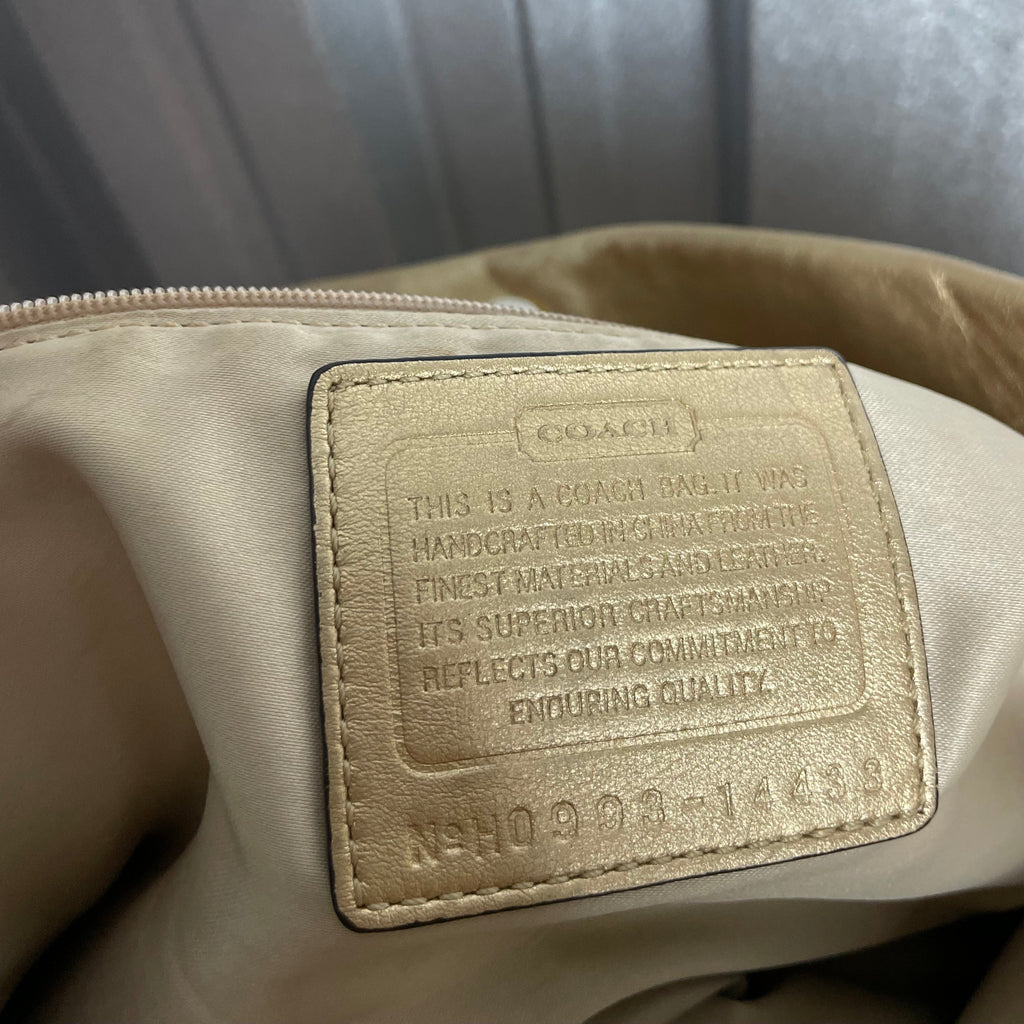 Authentic Coach Signature Metallic Gold Satchel – 2009 Edition