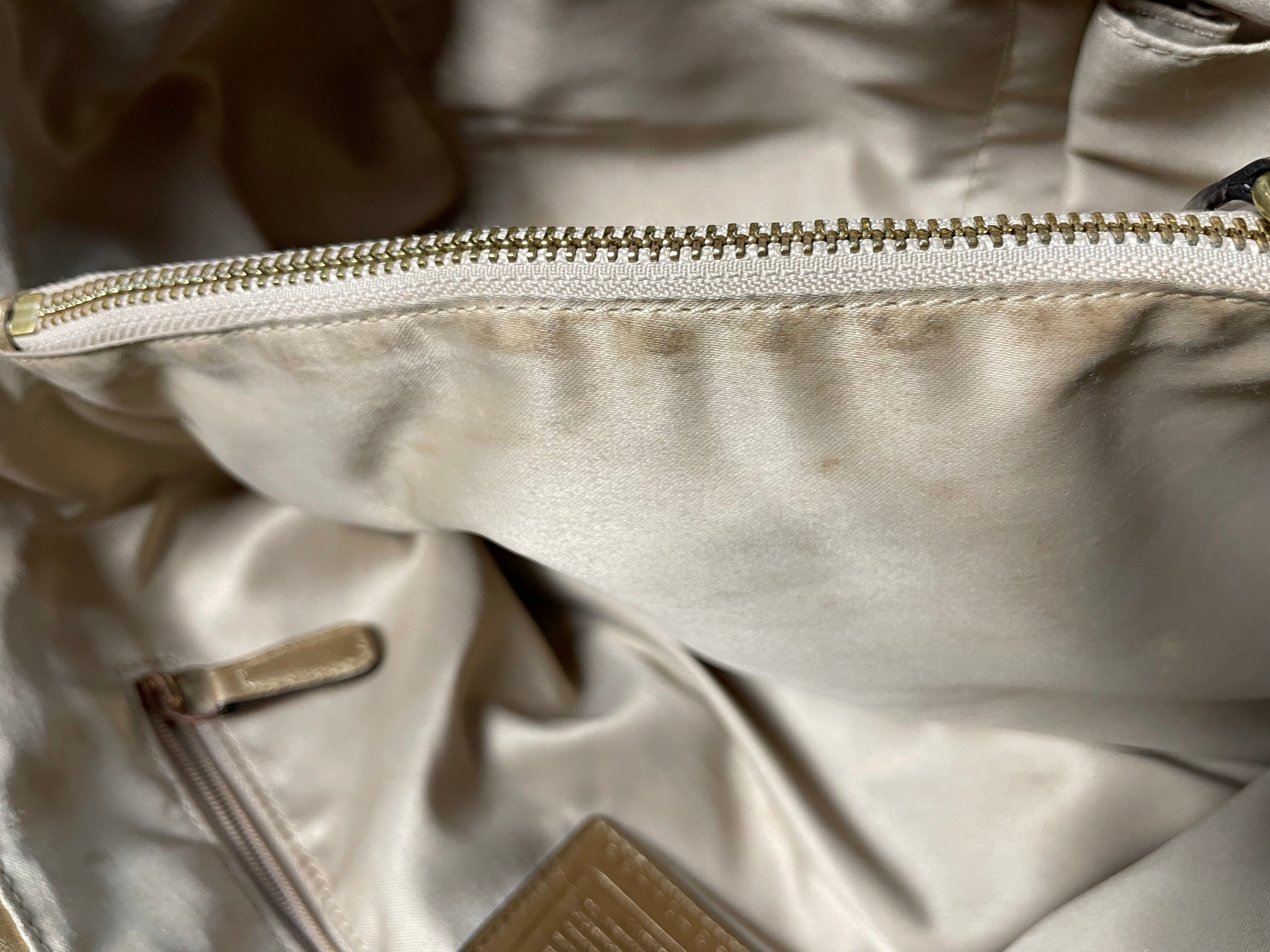 Authentic Coach Signature Metallic Gold Satchel – 2009 Edition