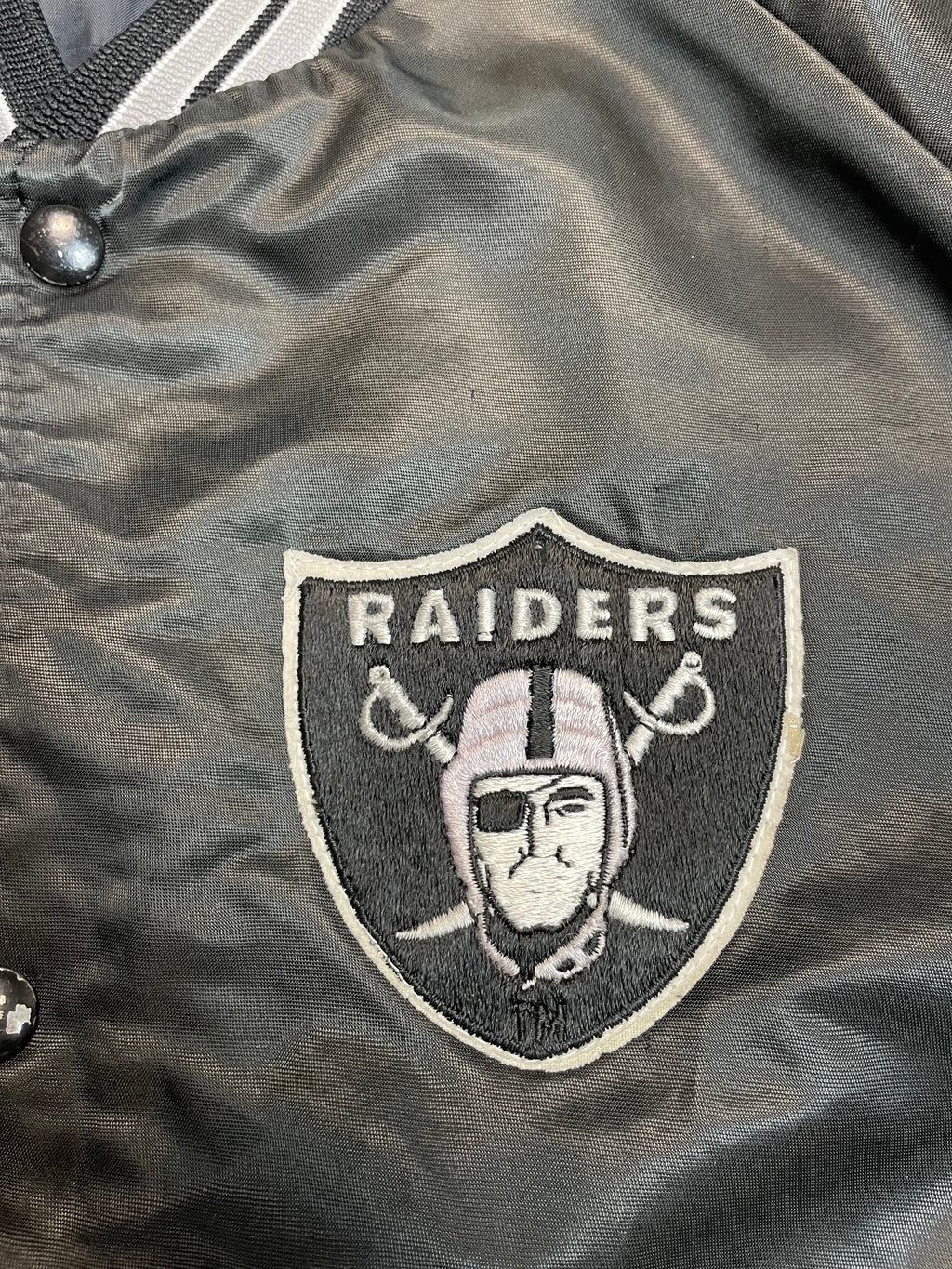 Vintage Los Angeles Raiders Satin Bomber Jacket -  Best Fit Men’s M