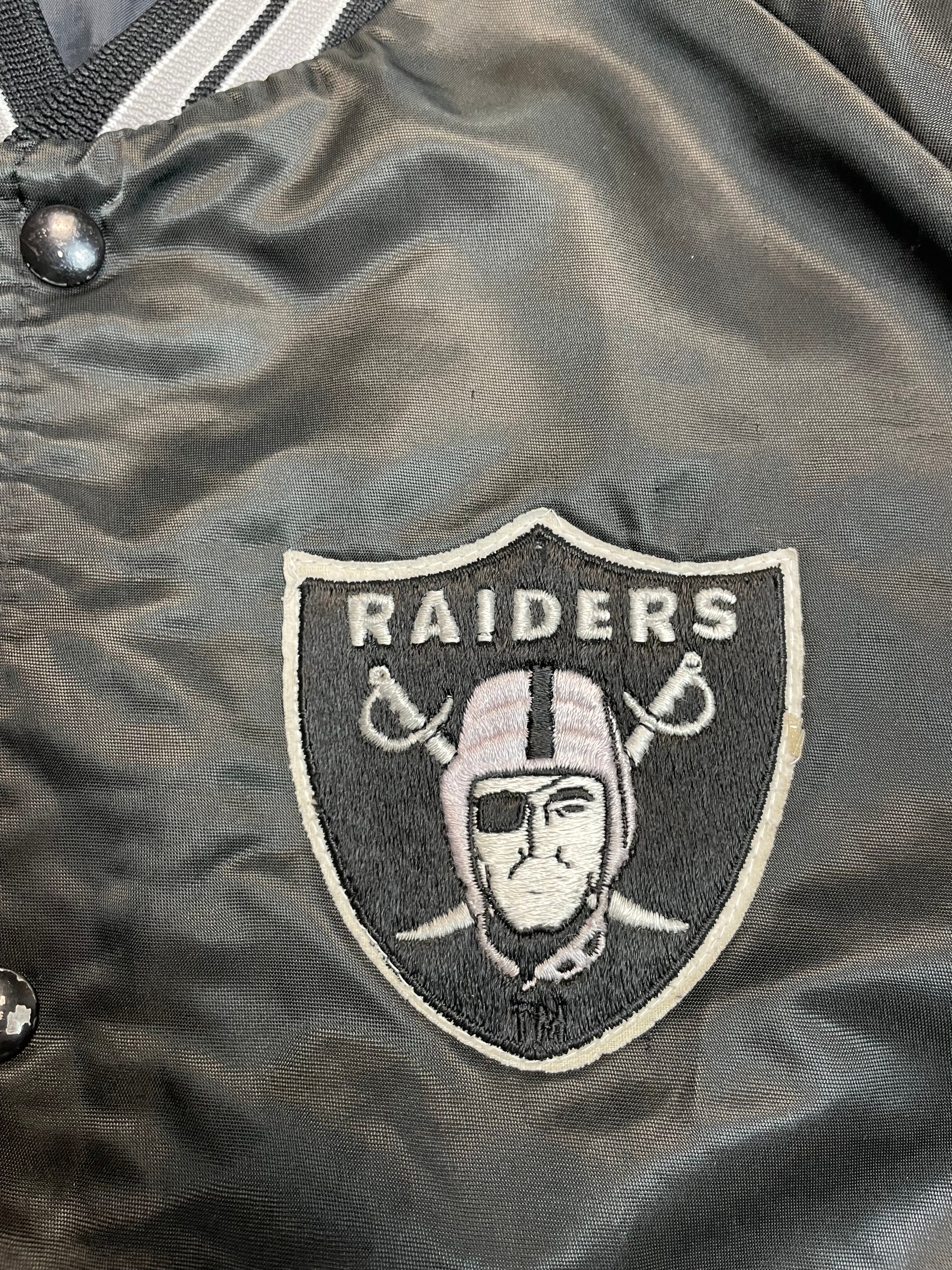 Vintage Los Angeles Raiders Satin Bomber Jacket -  Best Fit Men’s M