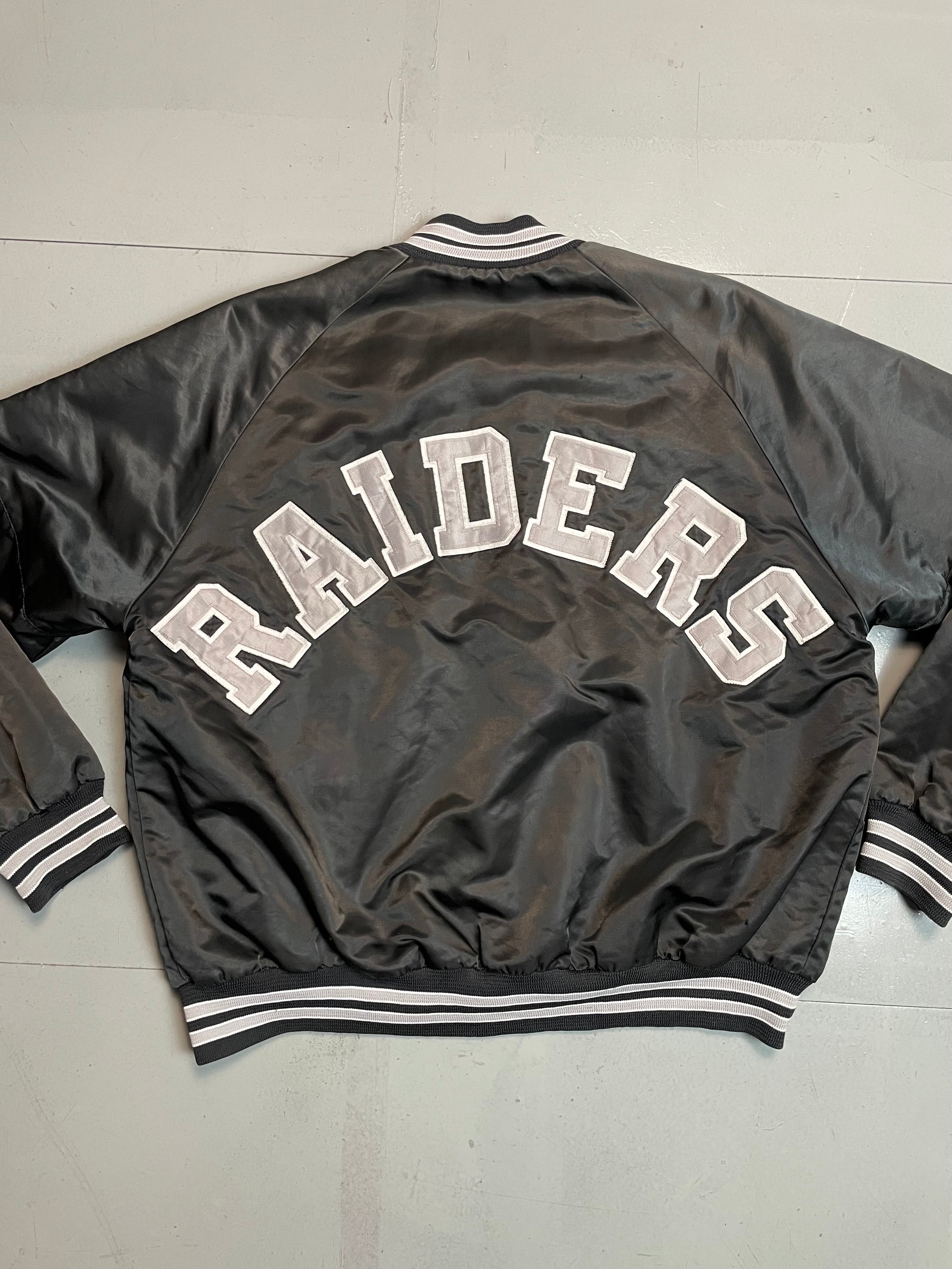Vintage Los Angeles Raiders Satin Bomber Jacket -  Best Fit Men’s M
