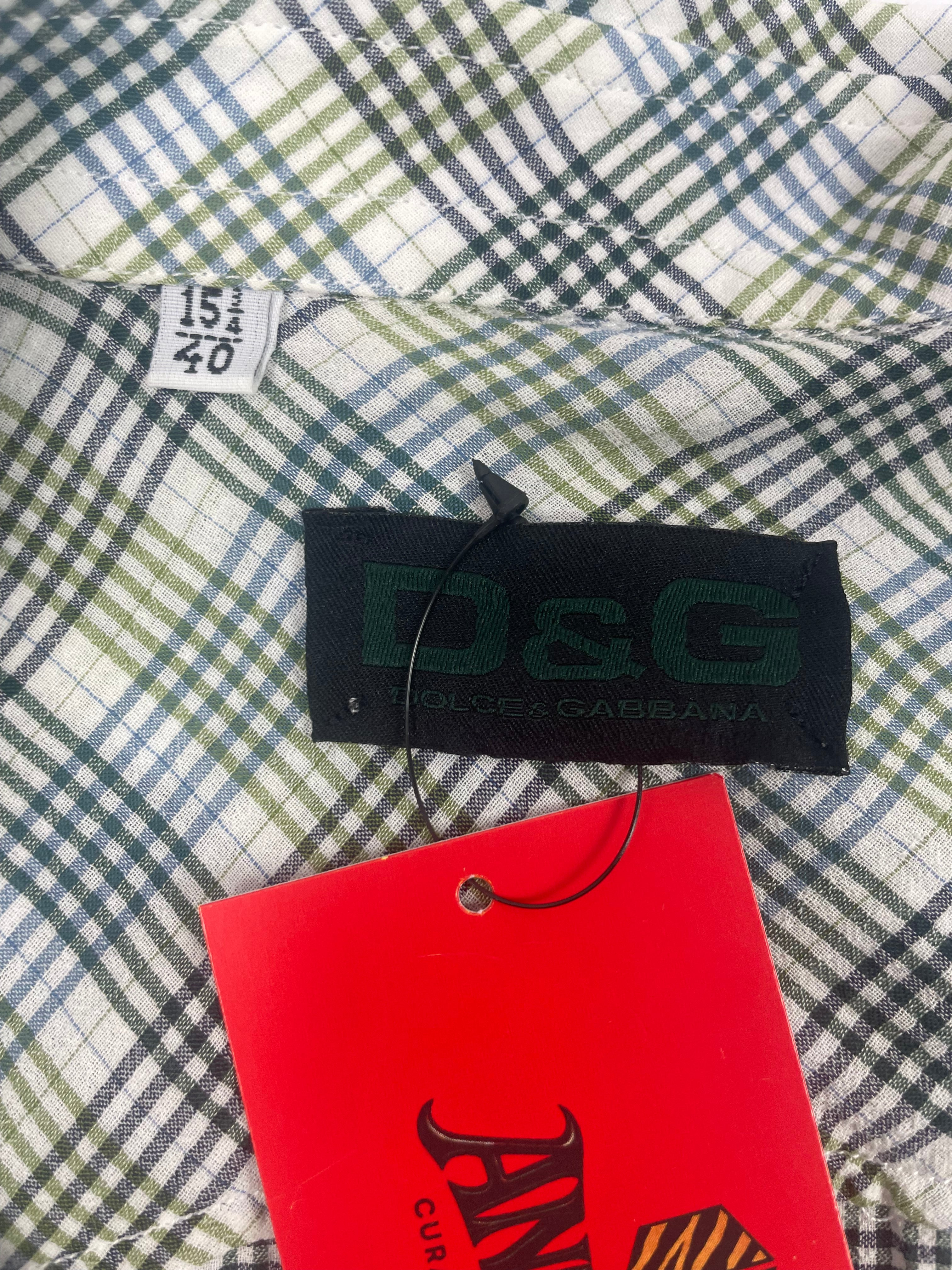 Vintage D&G Plaid Shirt – Early 2000s