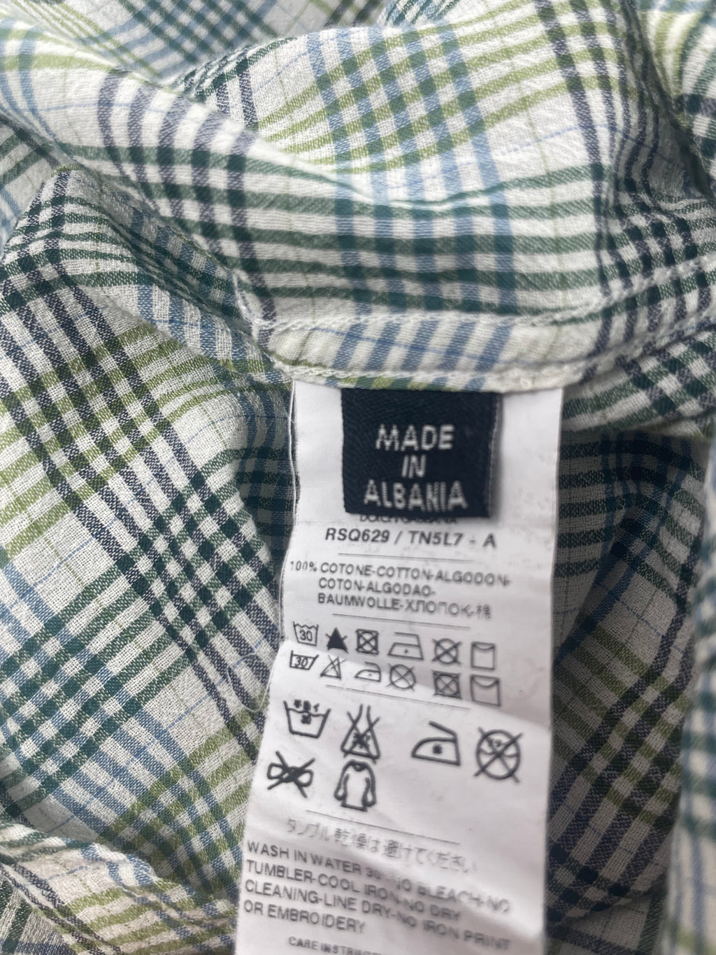 Vintage D&G Plaid Shirt – Early 2000s