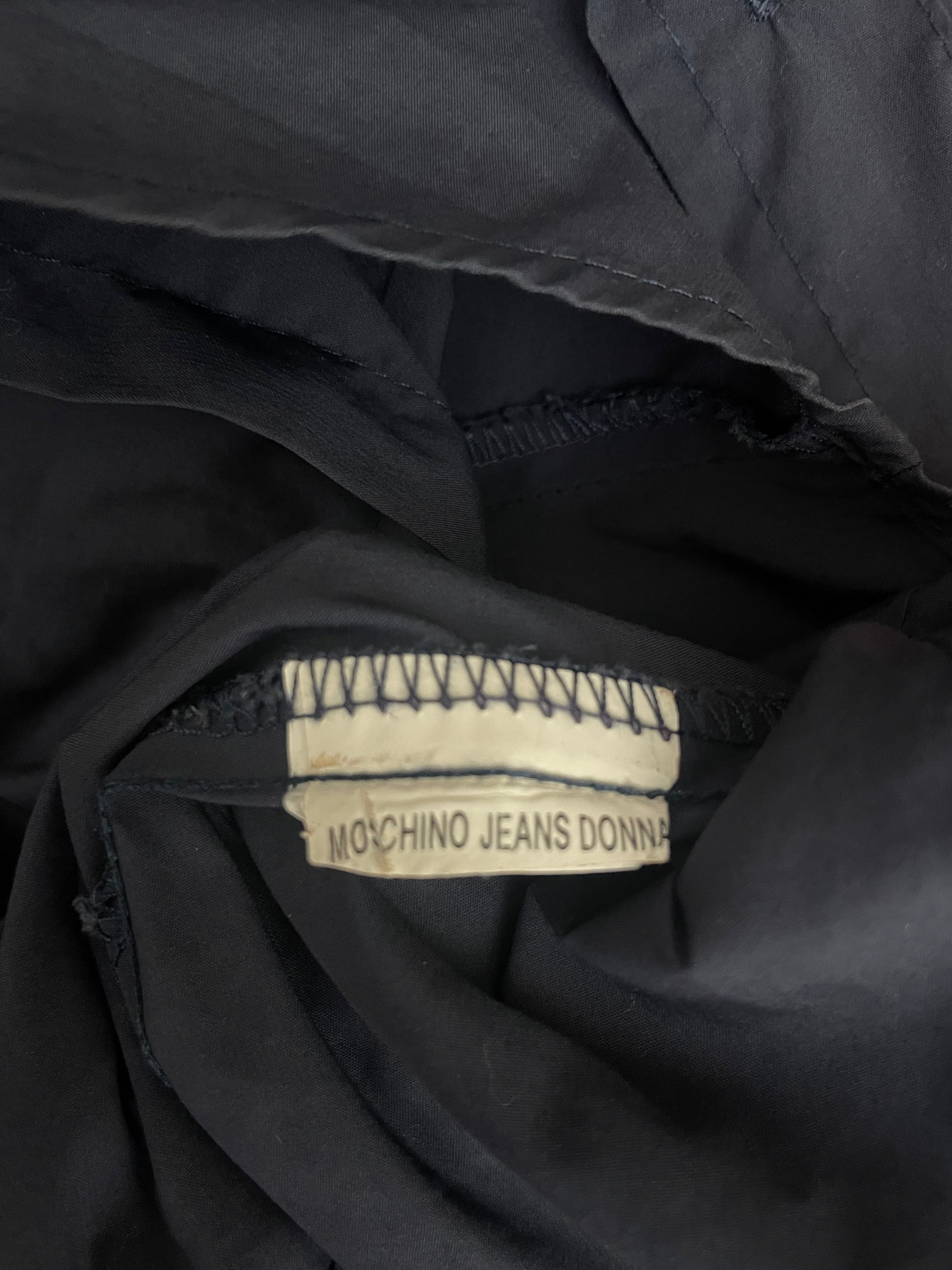 Vintage Moschino Jeans Fitted Shirt - Navy Blue