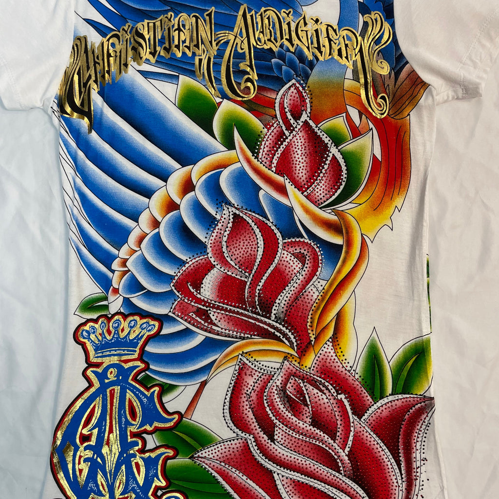 Christian Audigier Tattoo Graphic Tee | Best Fit UK 8