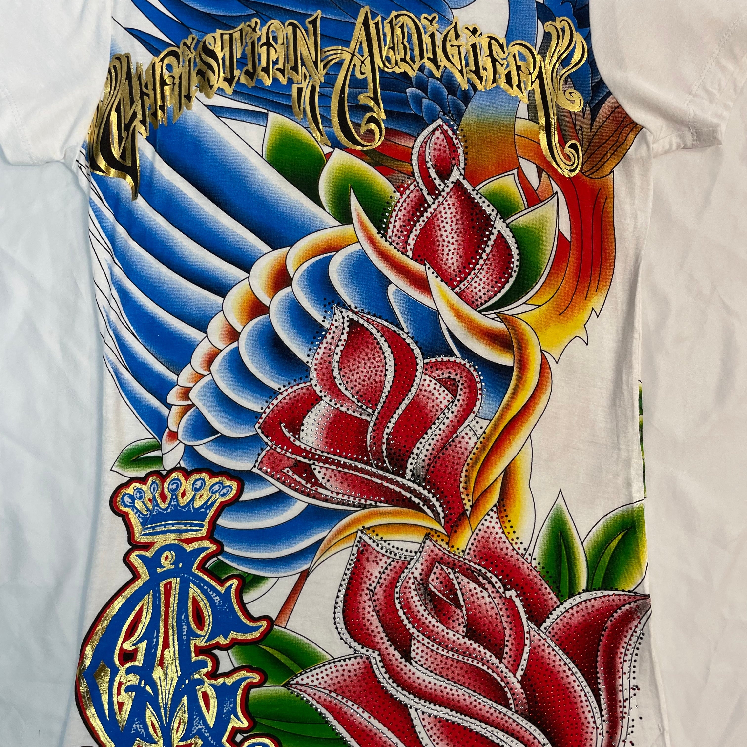 Christian Audigier Tattoo Graphic Tee | Best Fit UK 8
