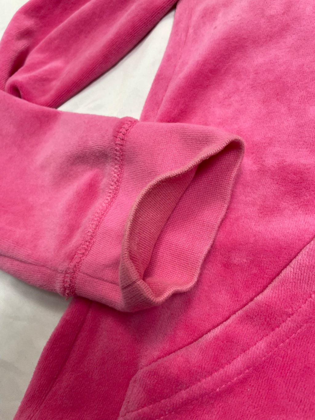 Y2K Juicy Couture Pink Velour Zip Hoodie | Best Fit Size UK 10
