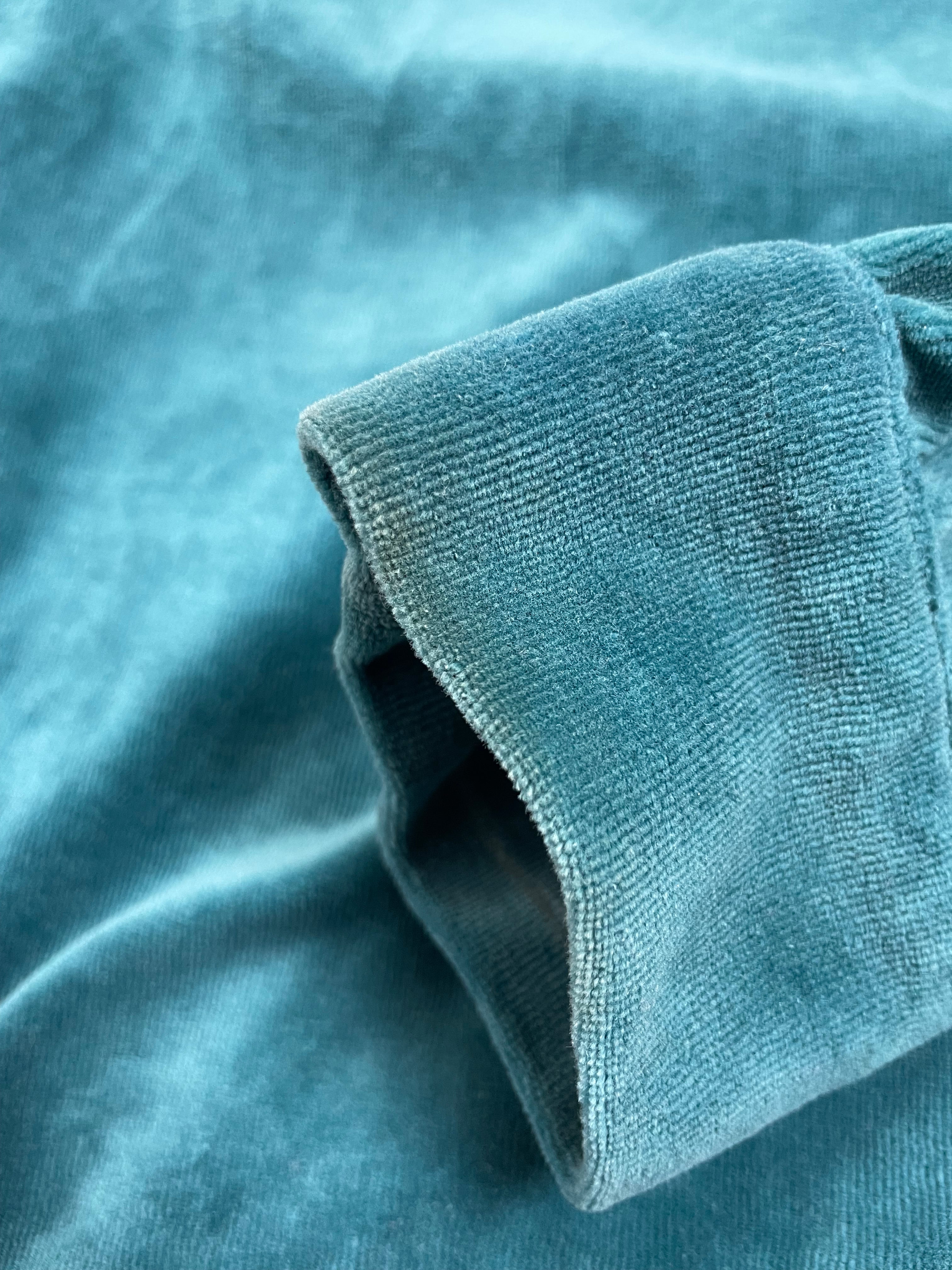 Y2K Juicy Couture Teal Velour Zip Hoodie | Best Fits UK 10-12