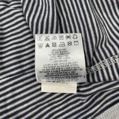 Love Moschino Unisex Layered Stripe Long Sleeve Tee – Grey & Navy