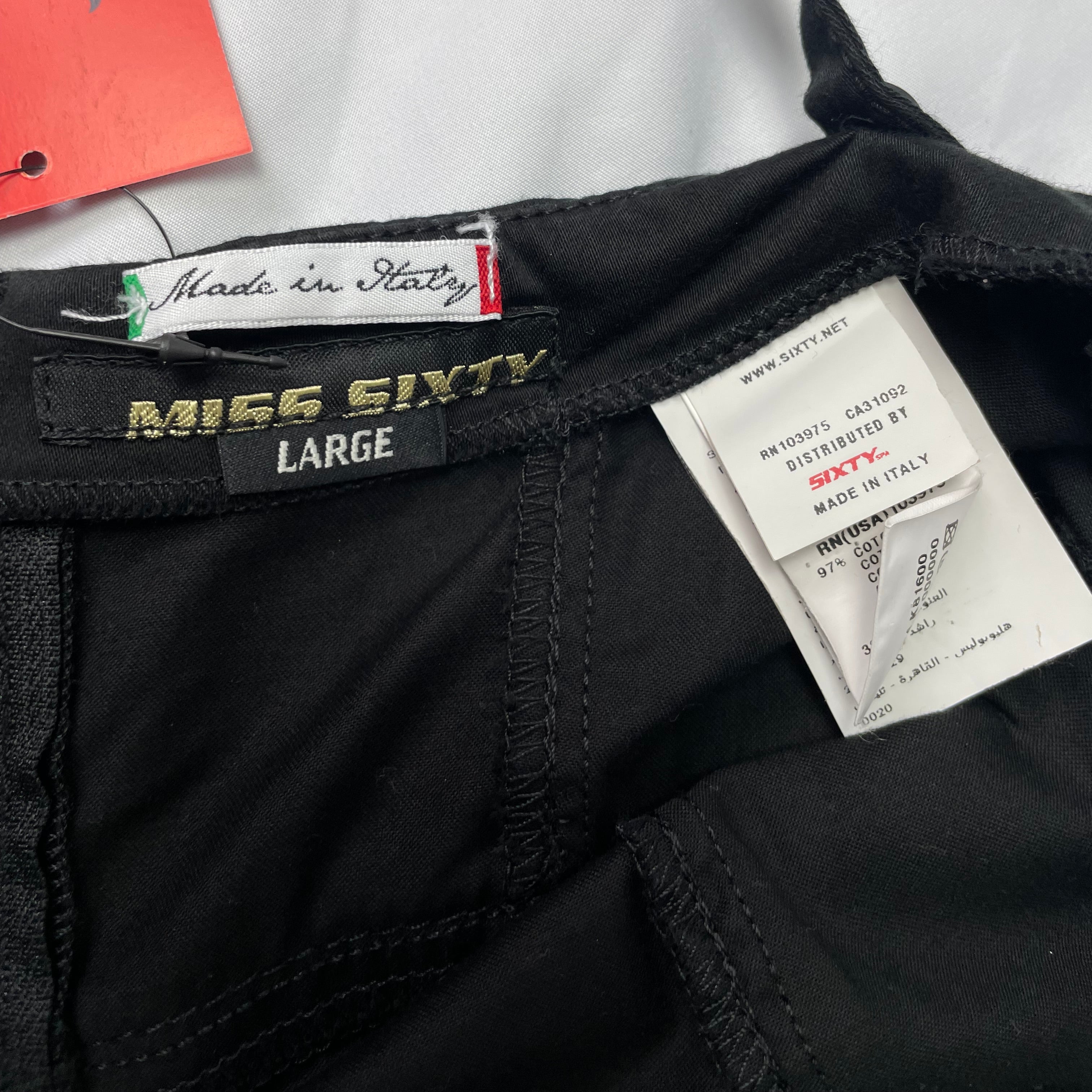 Miss Sixty Satin-Feel Black Mini Dress with Pockets – Made in Italy