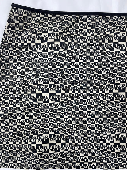 GFF Gianfranco Ferré Optical Illusion Mini Skirt – Monochrome Monogram
