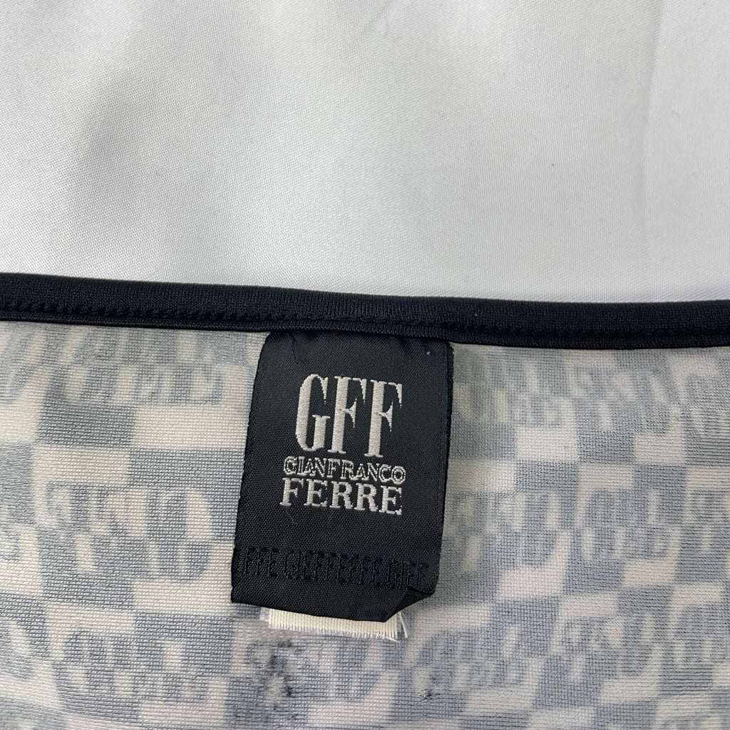 GFF Gianfranco Ferré Optical Illusion Mini Skirt – Monochrome Monogram