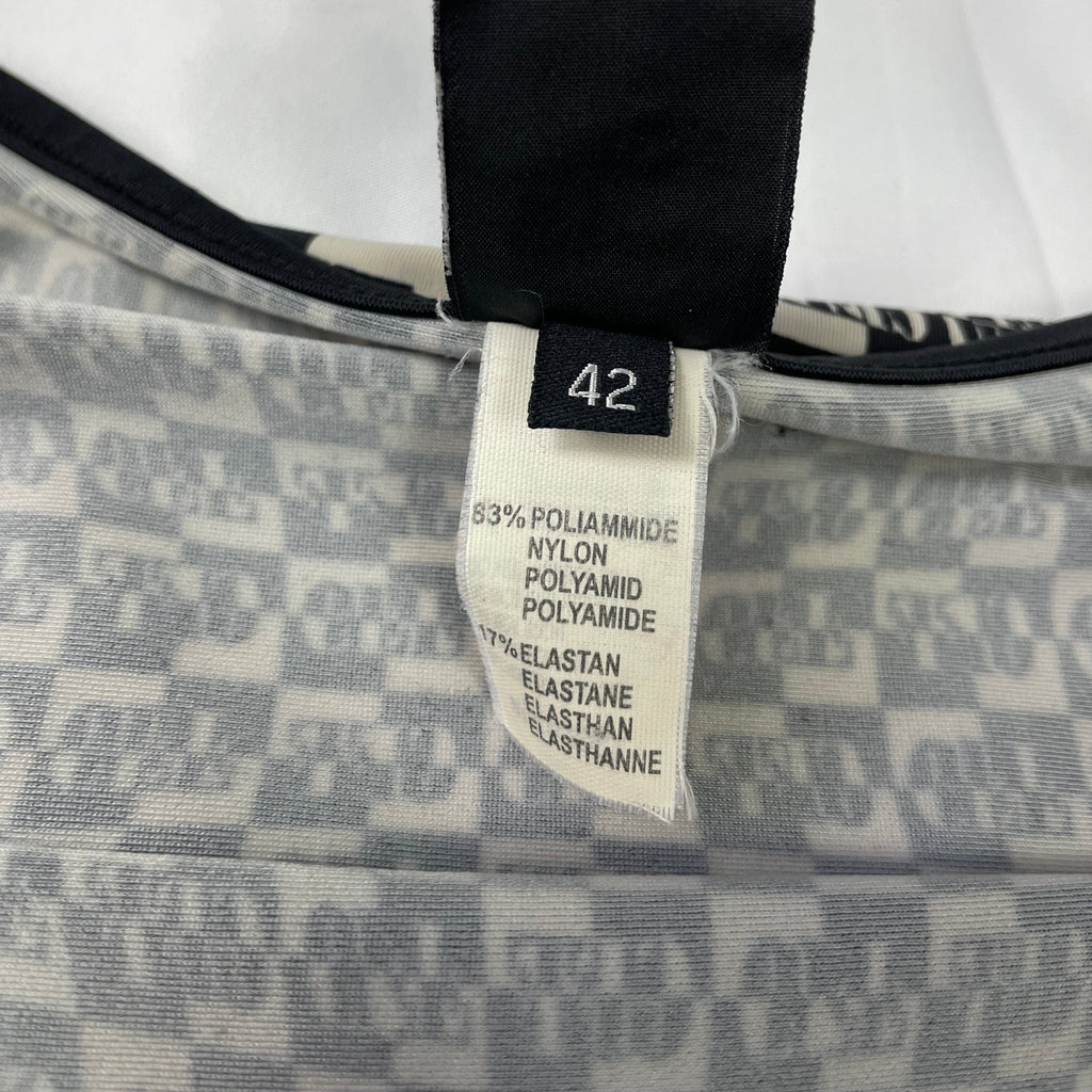 GFF Gianfranco Ferré Optical Illusion Mini Skirt – Monochrome Monogram