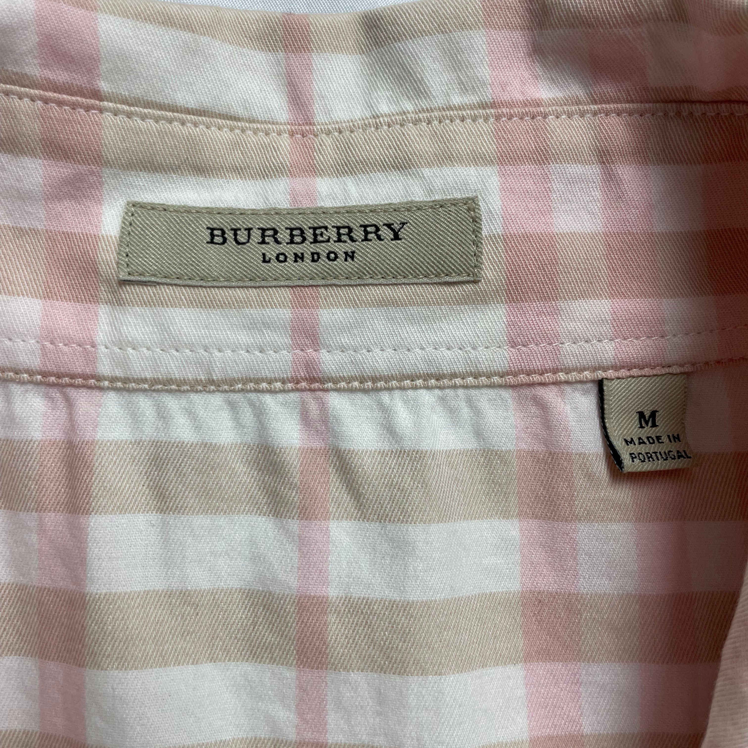 Burberry London Fitted Check Blouse – Pink Beige House Check (UK 8–10)