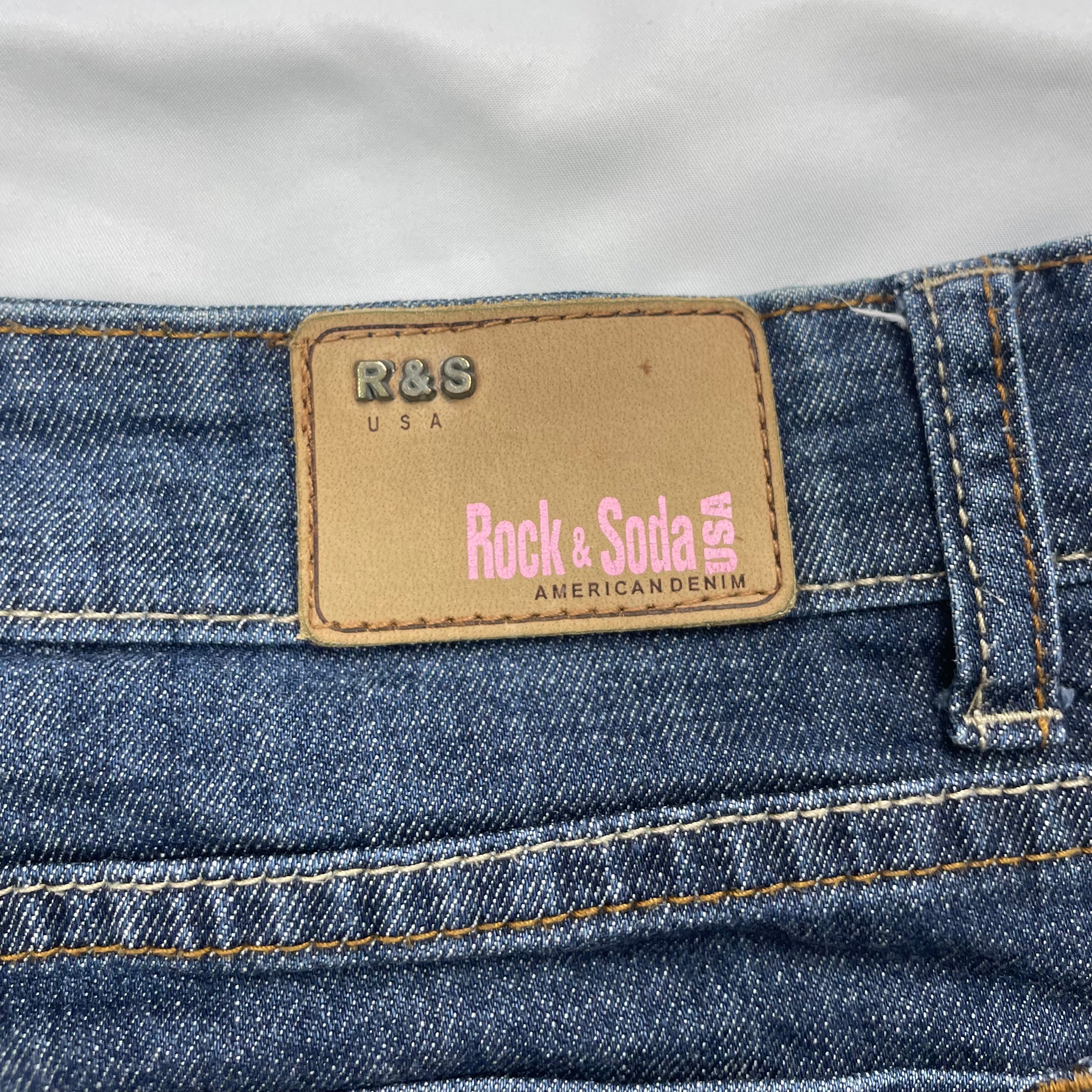 Rock & Soda USA Denim Mini Skirt - UK 6 - Y2K Style