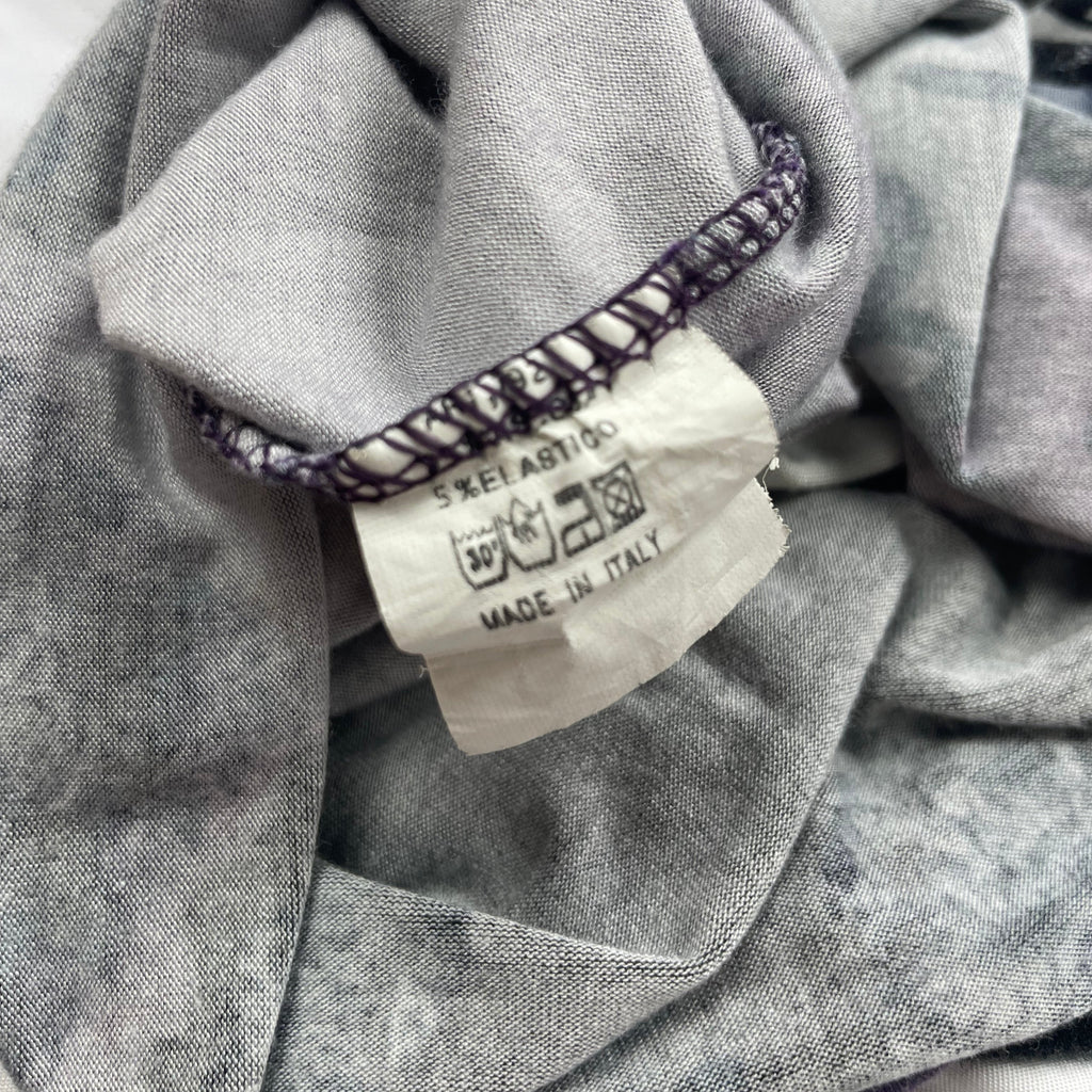 Made in Italy Purple Graphic Portrait Sleeveless Turtleneck Top - UK 6-8