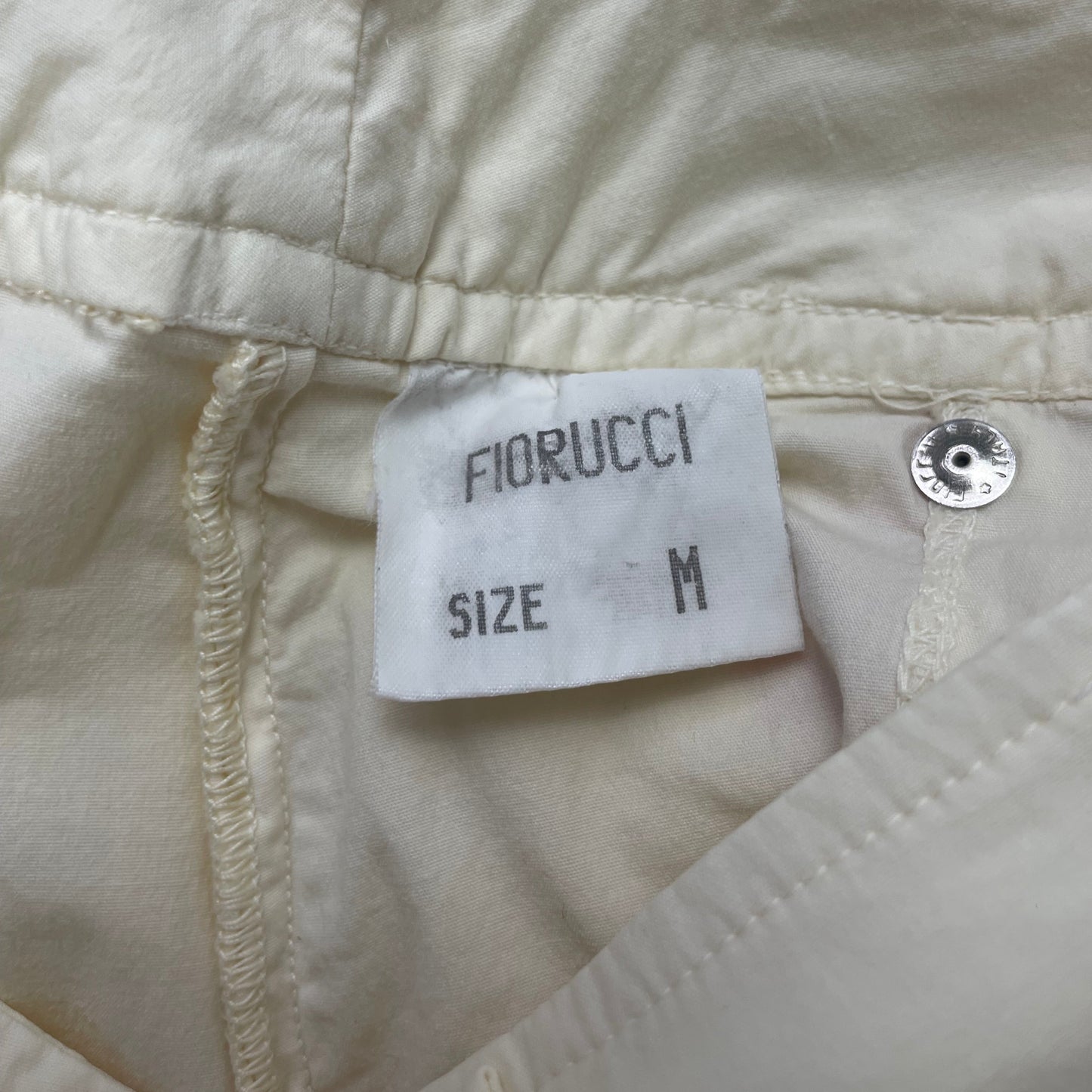 Vintage Fiorucci “Safety Jeans” Light Beige Midi Skirt - UK 8 (28” Waist)
