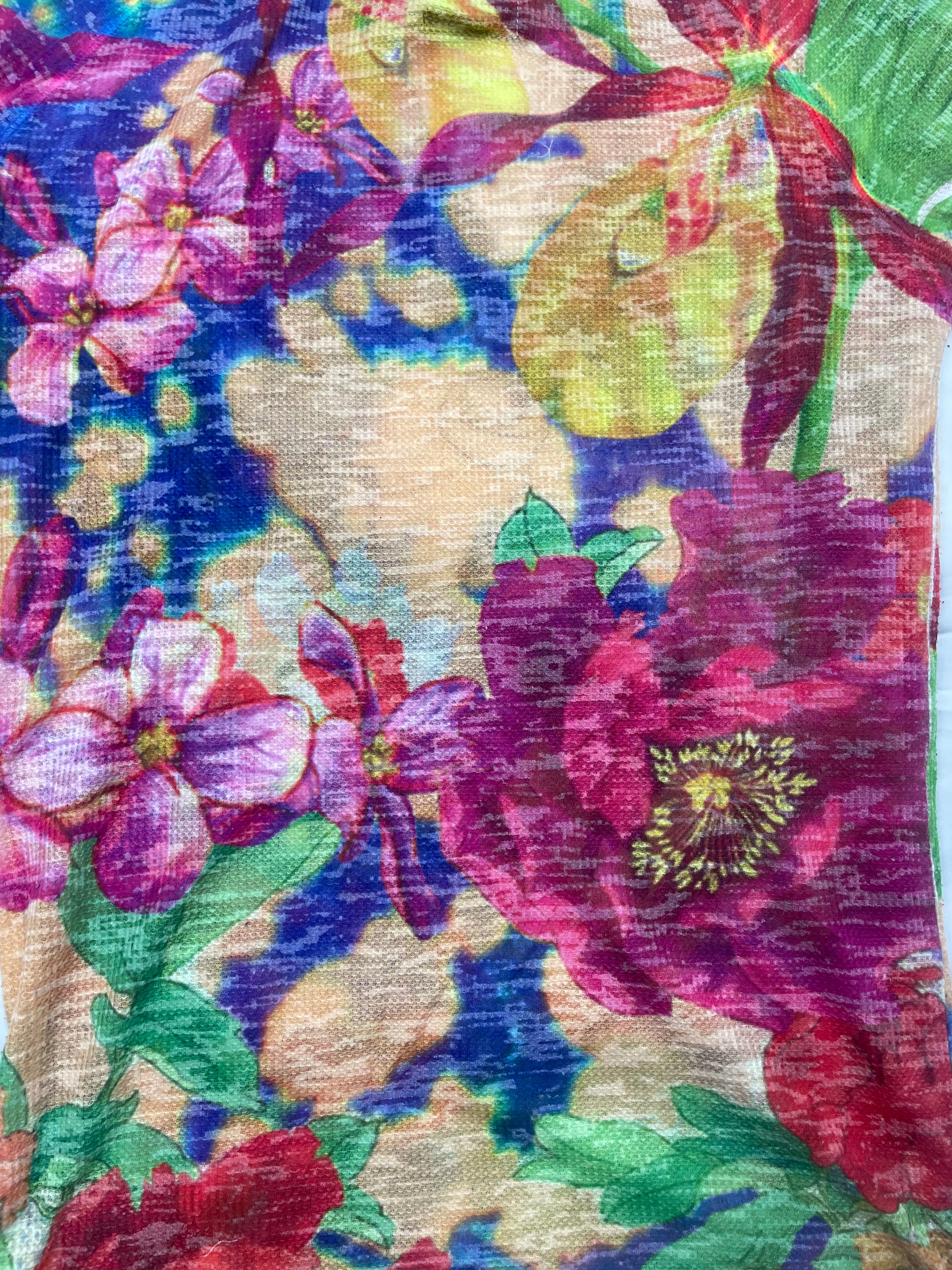 Custo Barcelona Gusto Line Sheer Floral Sketch Lightweight Hoodie - UK 6-8