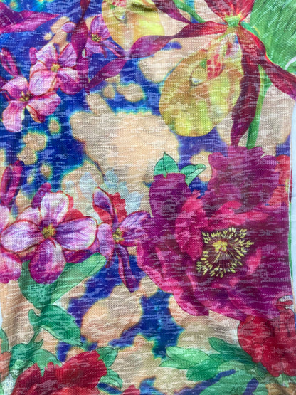 Custo Barcelona Gusto Line Sheer Floral Sketch Lightweight Hoodie - UK 6-8