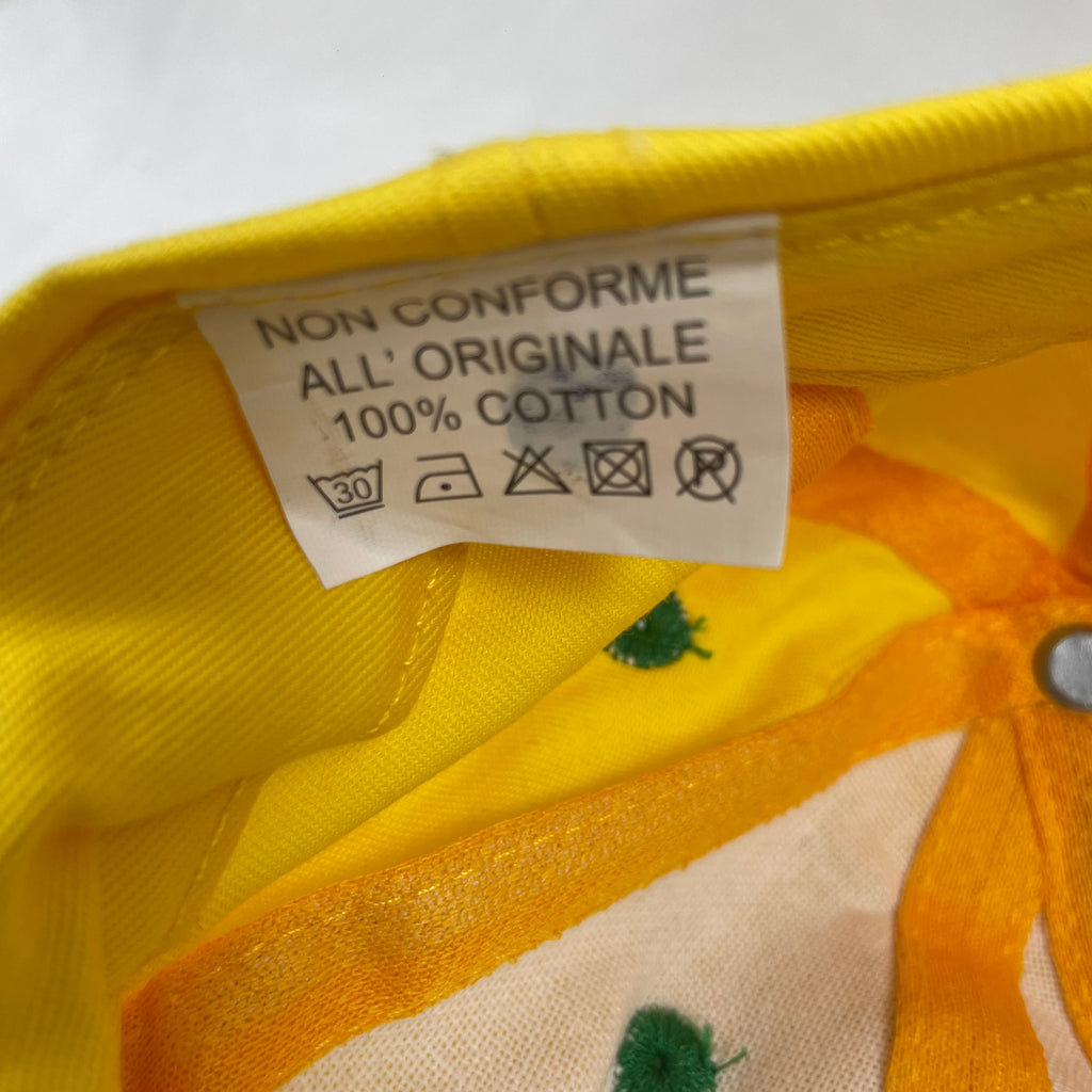 Brazil Supporter Cap - Yellow/Green Panelled, Embroidered Crest, Velcro Back (One Size)