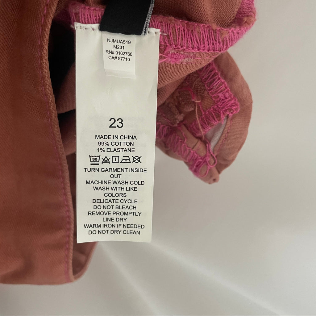 Kate Spade NY Heart-Zip Straight-Leg Pants (Rust Pink) - UK 4 / Tag 23 - Sourced from Japan