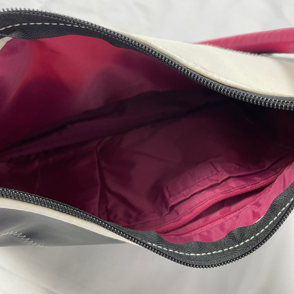 Y2K Betty Boop Patchwork Shoulder Bag - Magenta Handle, Polka-Dot Trim (38 cm x 24 cm)