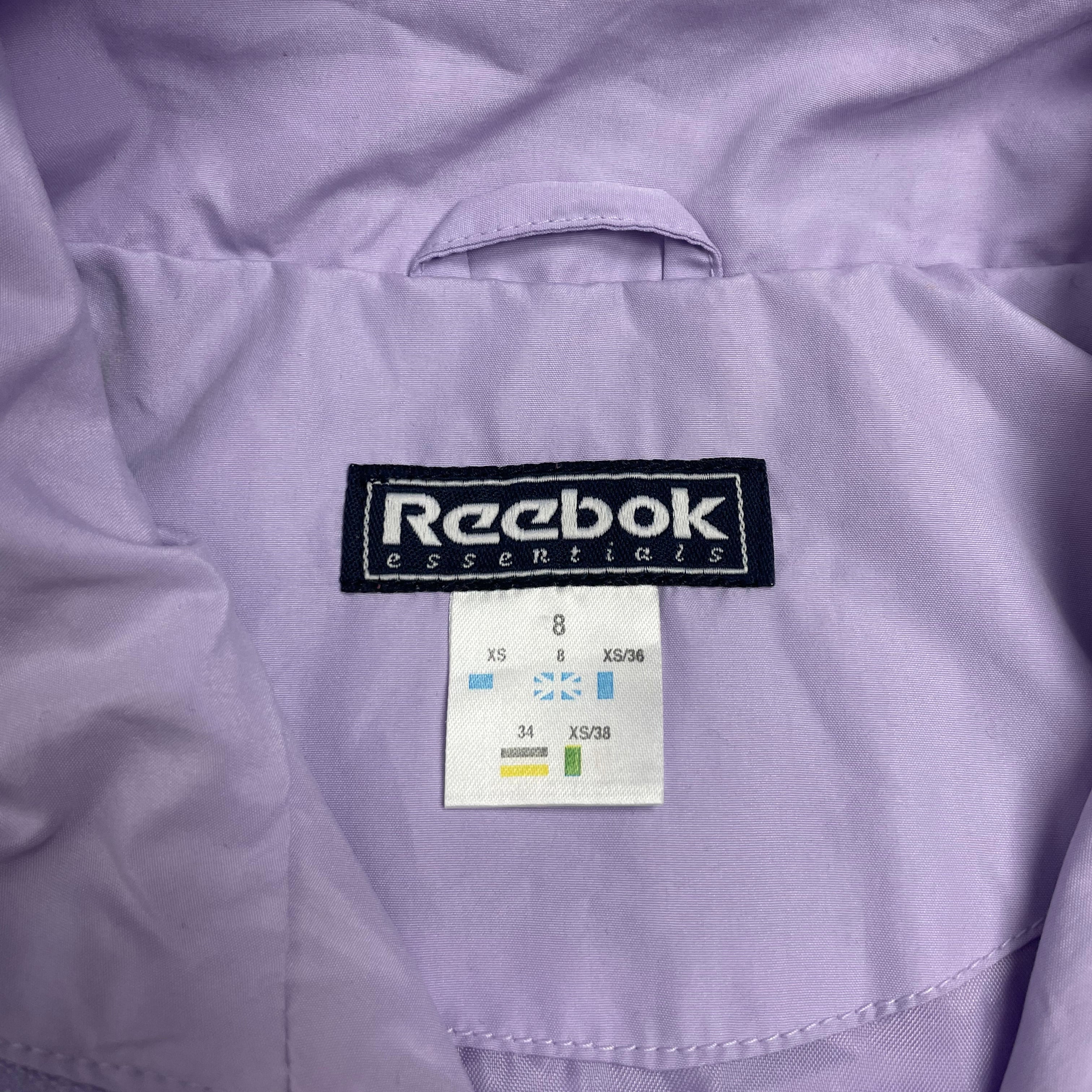 Y2K Reebok Essentials Lilac Zip-Up Track Jacket | UK 6-8